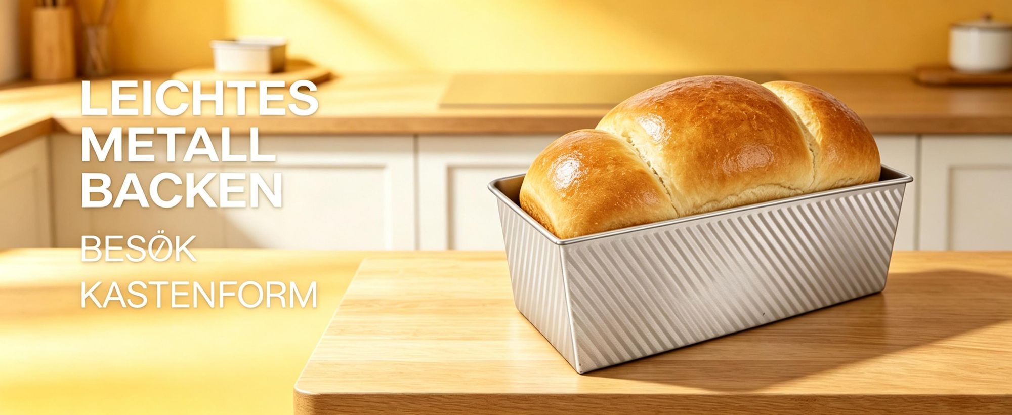 CANDeal Für 1000g Teig Toast Brot Backform Gebäck Kuchen Brotbackform Mold Backform mit Deckel(Gold-Rechteck-Welle)