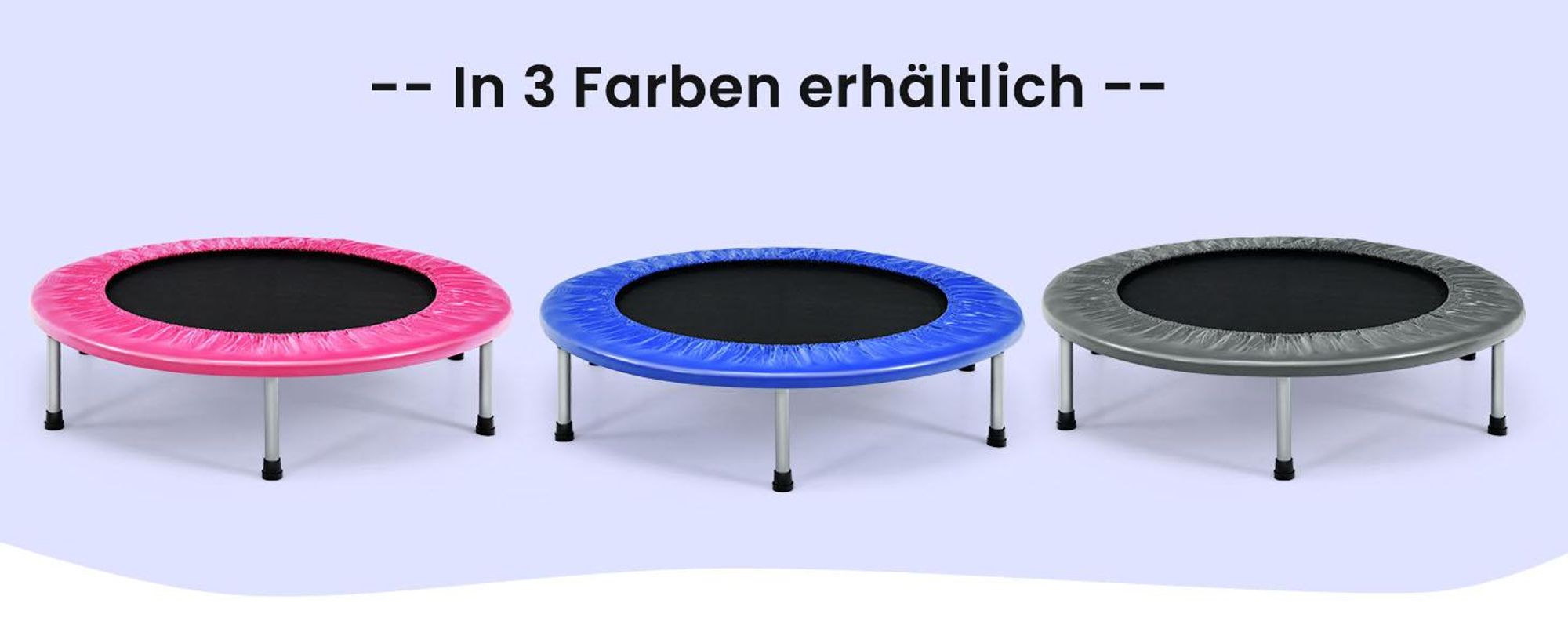 COSTWAY φ97cm Mini Trampolin, Fitness Trampolin faltbar, Kindertrampolin bis 150kg belastbar, Gartentrampolin, Indoor- und Outdoortrampolin für Kinder und Erwachsene