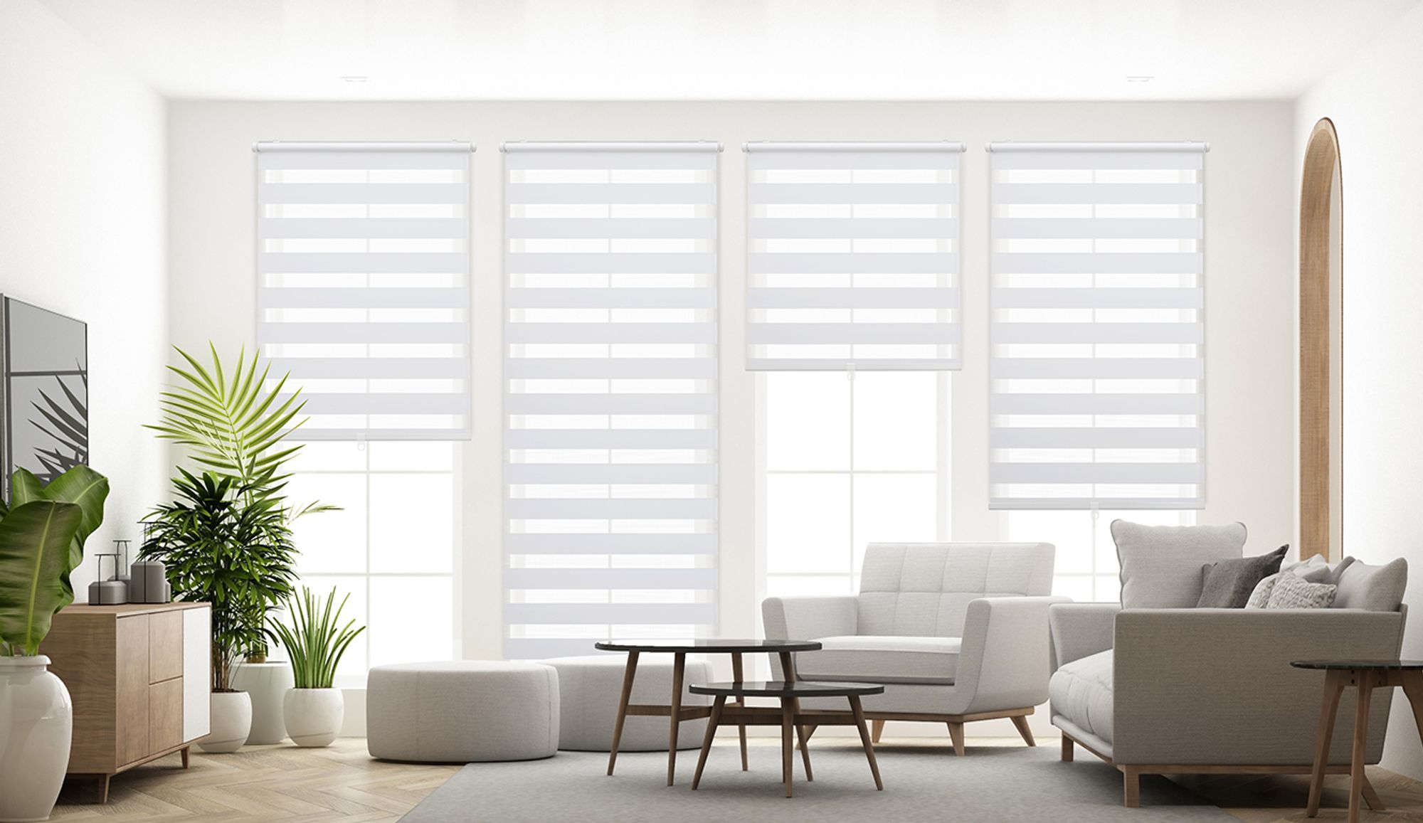 Doppelrollo schnurlos Duo Rollo Klemmfix Rollos für Fenster ohne Bohren & zum Bohren Faltrollo 105x150cm Weiß
