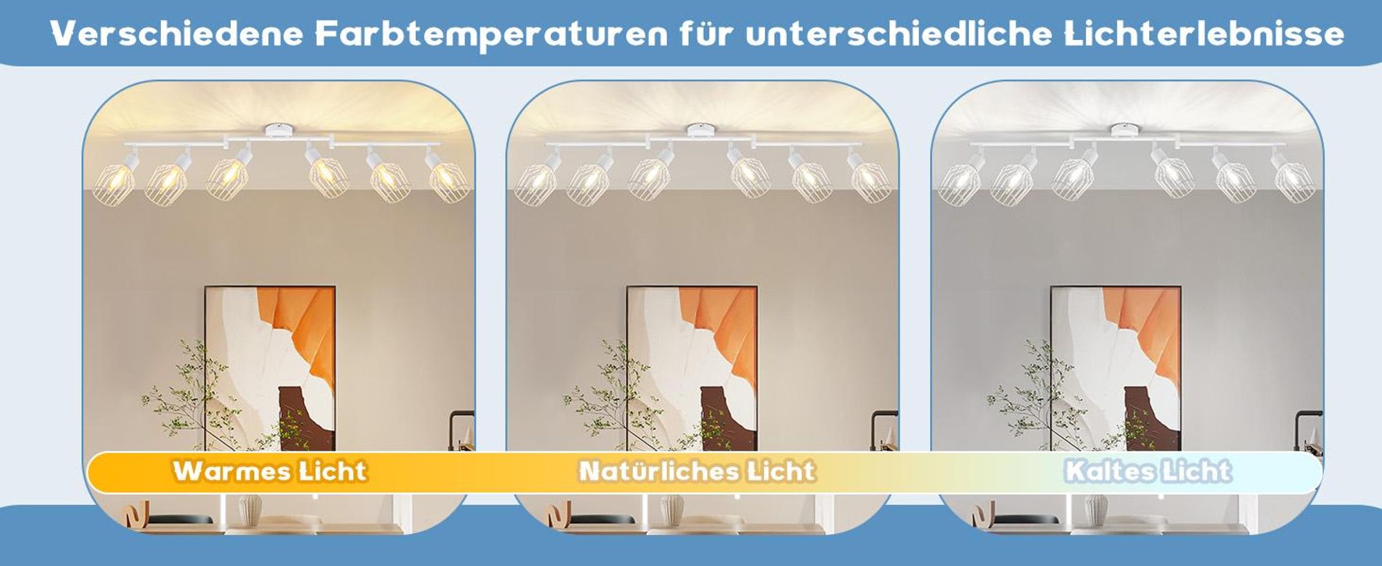 ZMH stropní svítidlo 6 plamenů E14 stropní reflektor - stropní svítidla bílá retro stropní lampa otočná 350° LED pro předsíň ložnici obývací pokoj kuchyň