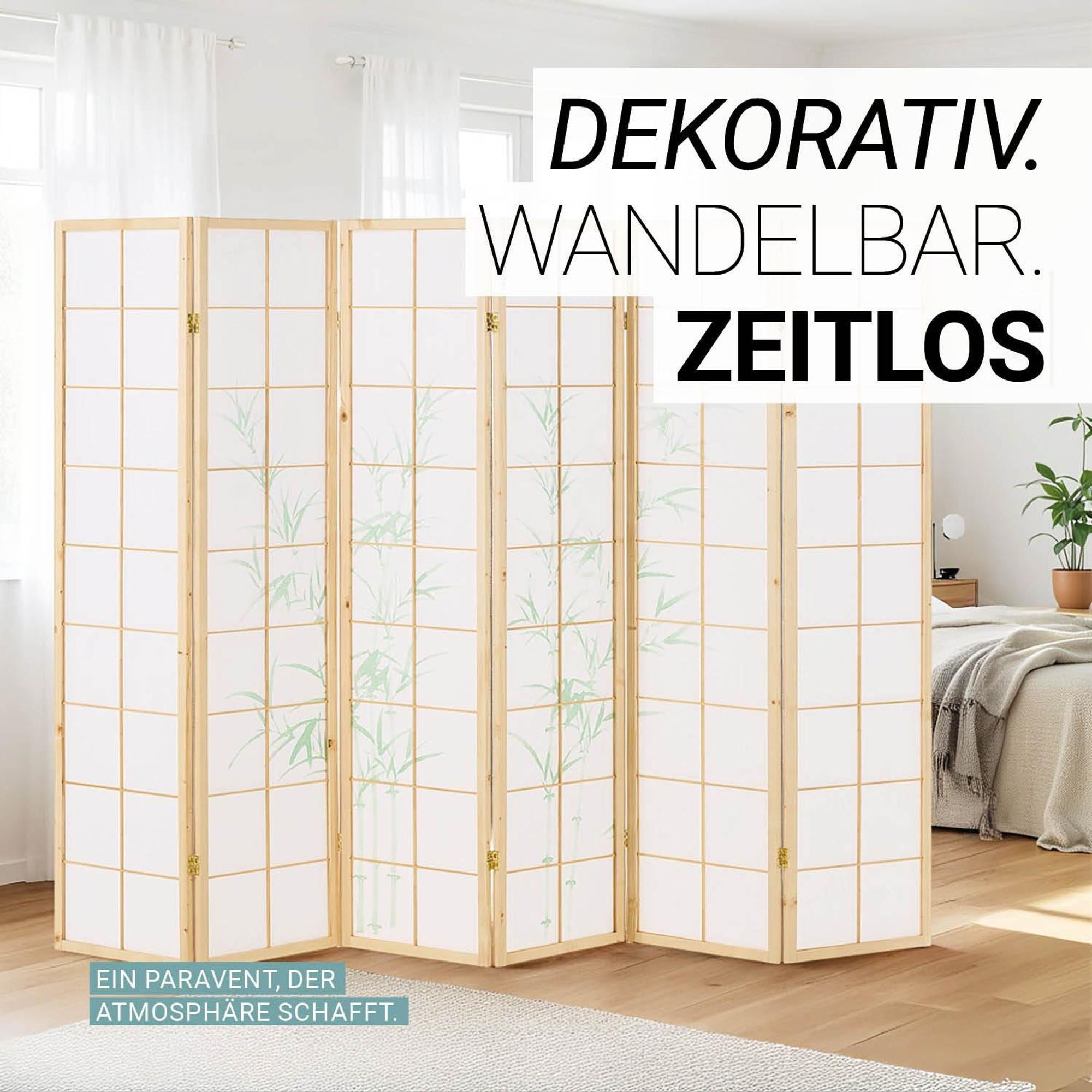 dekorativ, wandelbar und zeitlos ist der Raumteiler.
