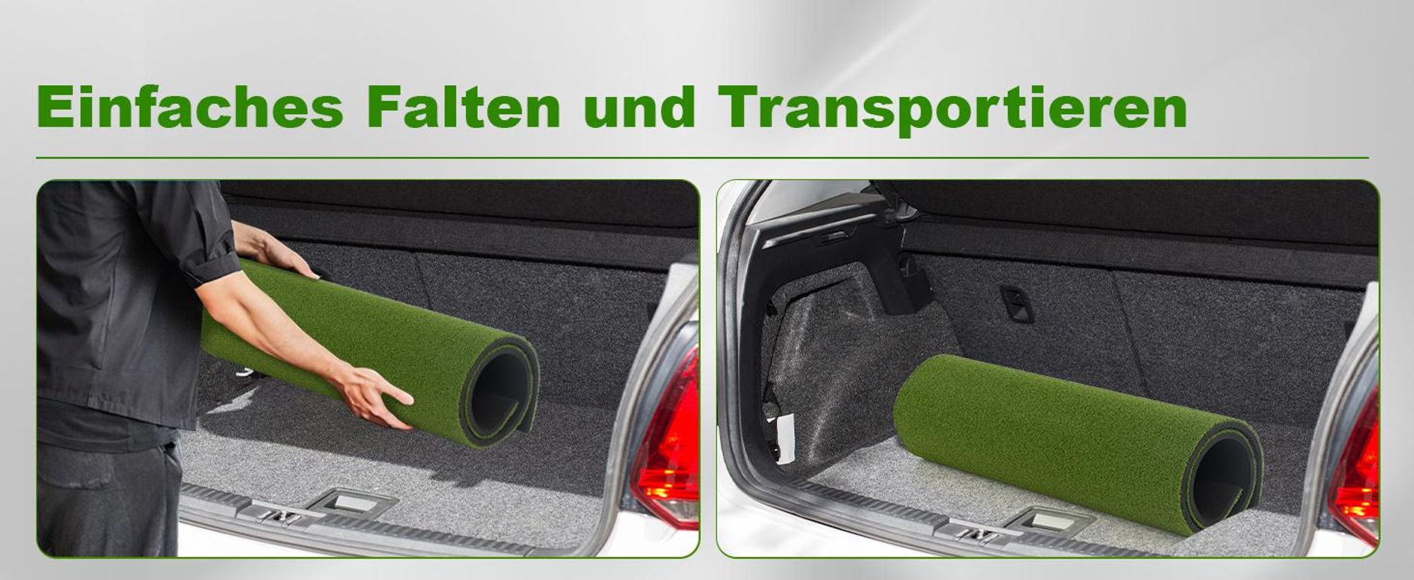 COSTWAY Golf Übungsmatte inkl. 2 Gummi-Tees und 2 Ausrichtungsstäbe, Golfmatte mit 6 Abschlagpositionen, für Indoor und Outdoor 152 x 117 cm, 25 mm