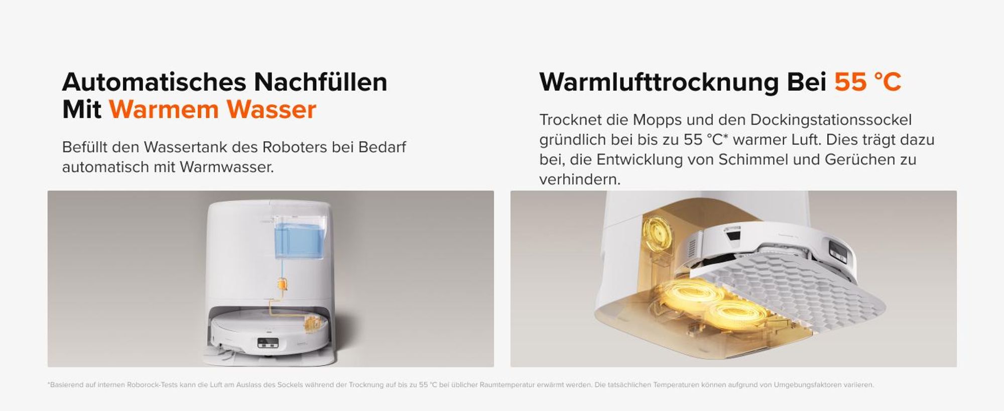 Roborock Saros 20 Neo Set Saugroboter mit Wischfunktion, 36.000 Pa, Dual Zero-Tangle-System, FlexiArm Technologie 100°C Heißwasser-Moppwäsche, Weiß