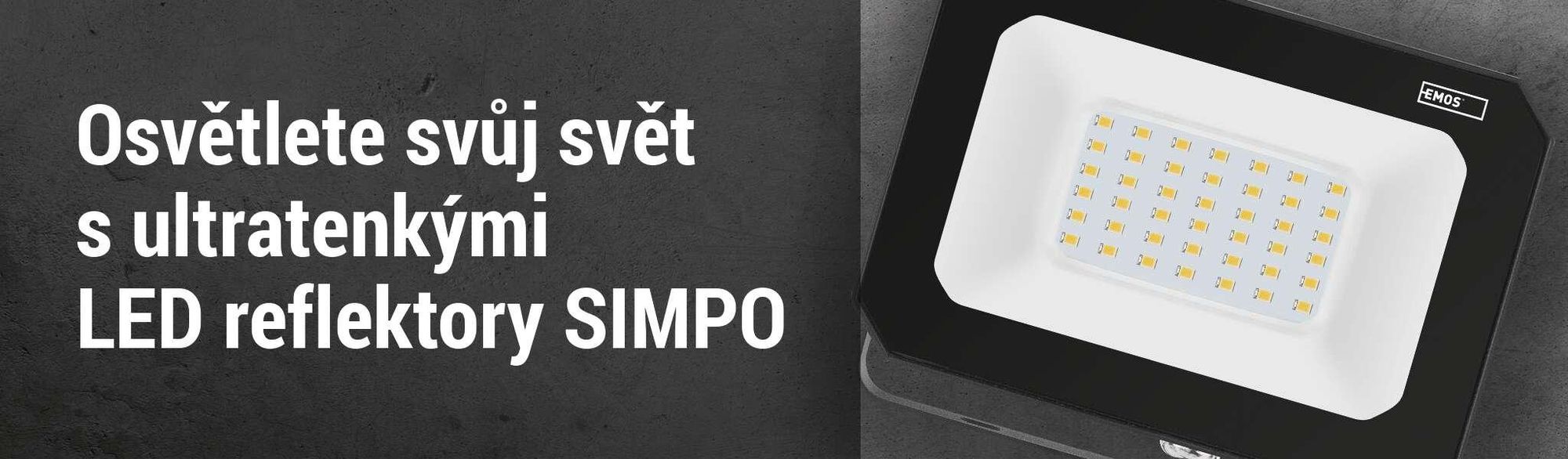 EMOS LED reflektor SIMPO 30 W, černý, neutrální bílá, ZS2233