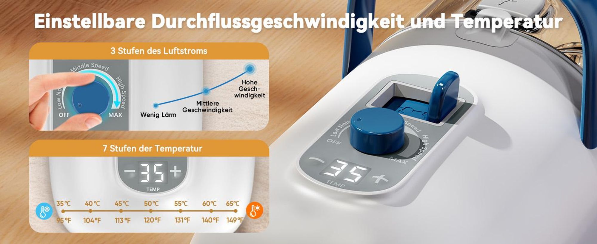 Oneisall Hundeschermaschine mit Staubsauger und Föhn, 8 in 1 Profi Haustierpflegeset