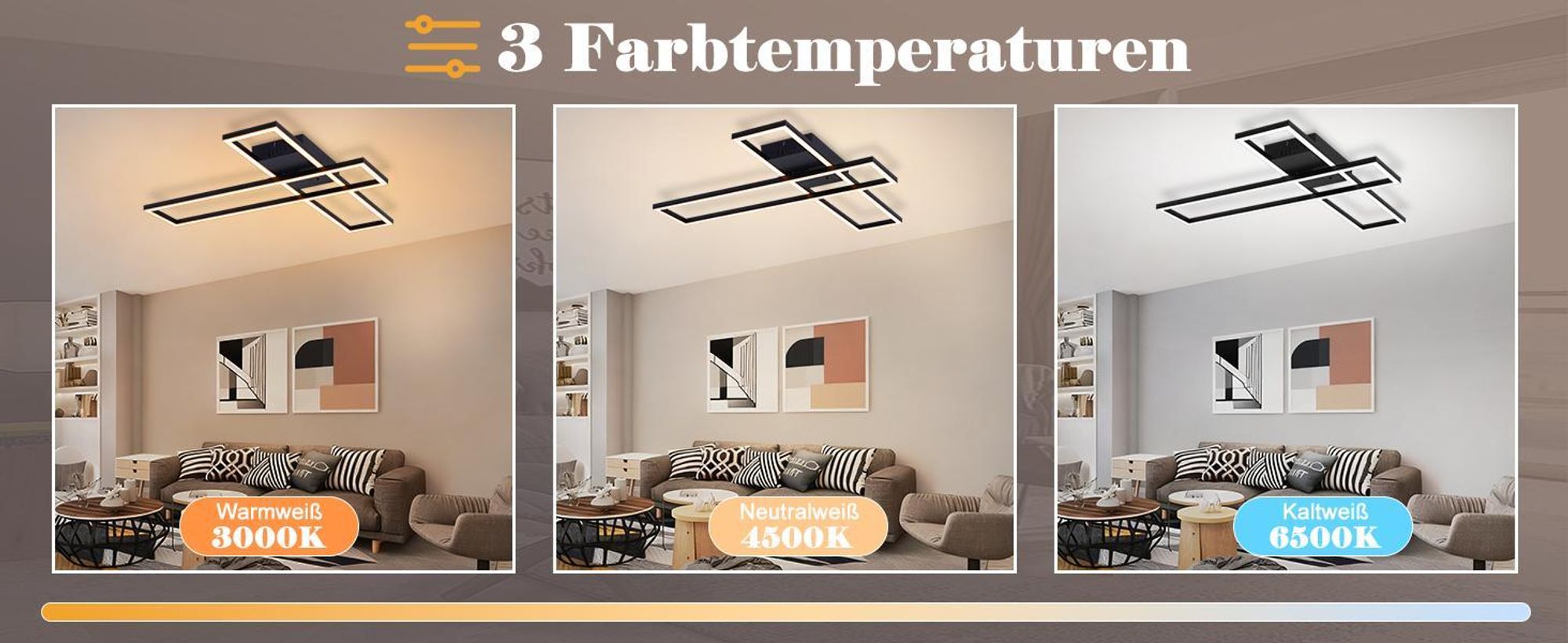ZMH Stropní svítidlo do obývacího pokoje LED stropní lampa 42 W Lampa do obývacího pokoje Plynule stmívatelná lampa do kuchyně Černá stropní svítidla Stropní osvětlení do kuchyně