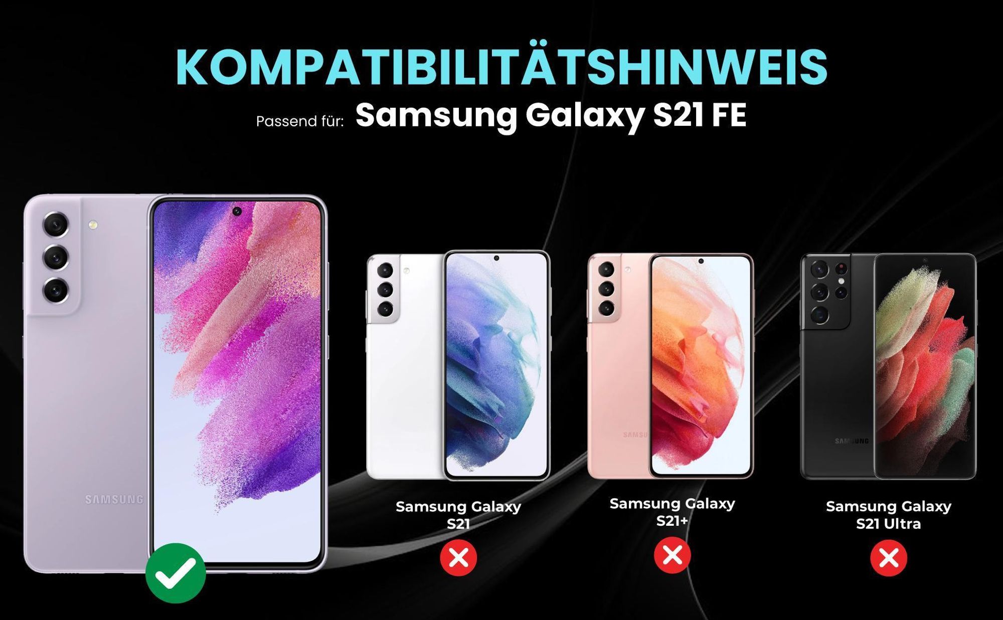 Kompatibilitätshinweise Hülle für Samsung Galaxy S21 FE