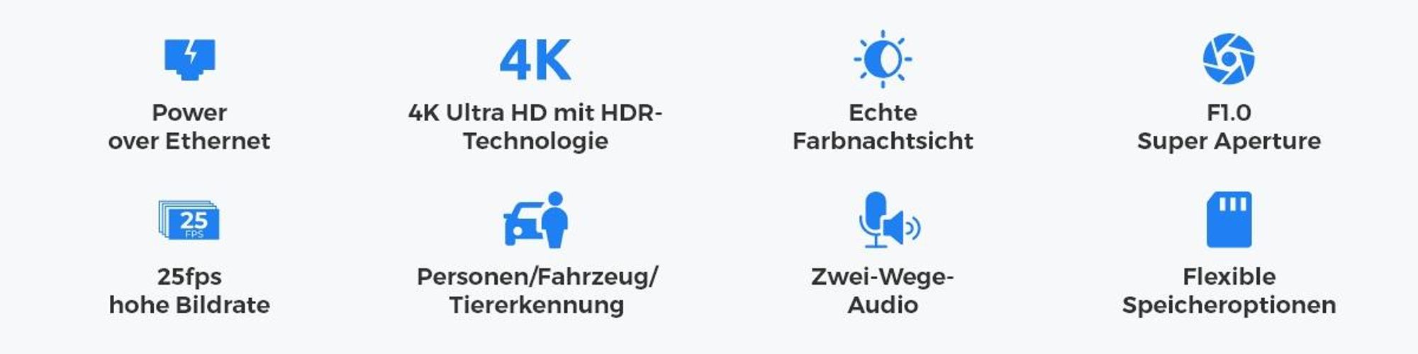 Reolink CX810, 4K 8MP ColorX PoE Überwachungskamera, Smarte Erkennung, F1.0 Superblende, Farbnachtsicht, 2-Wege-Audio, Einstellbares Warmlicht, IP67