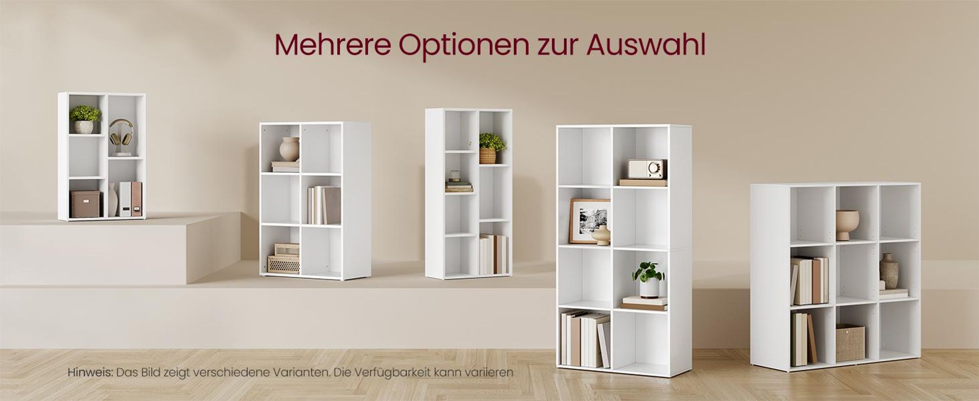 VASAGLE Bücherregal mit 8 Fächern 129,5x 65,5 x 30 cm Regal aus Holz freistehende Schrank für Büro/ Zuhause weiß LBC24WT