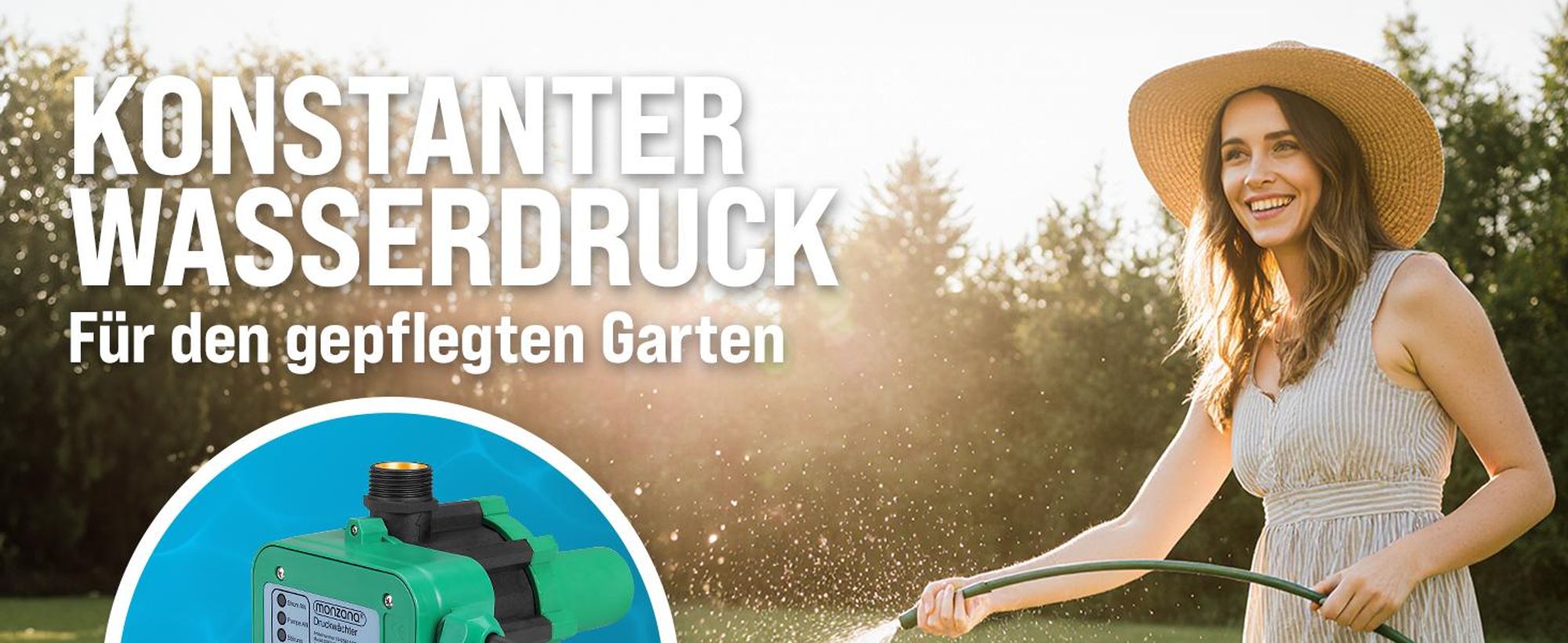 MONZANA Druckschalter Wasserpumpe mit Kabel 10 Bar Trockenlaufschutz