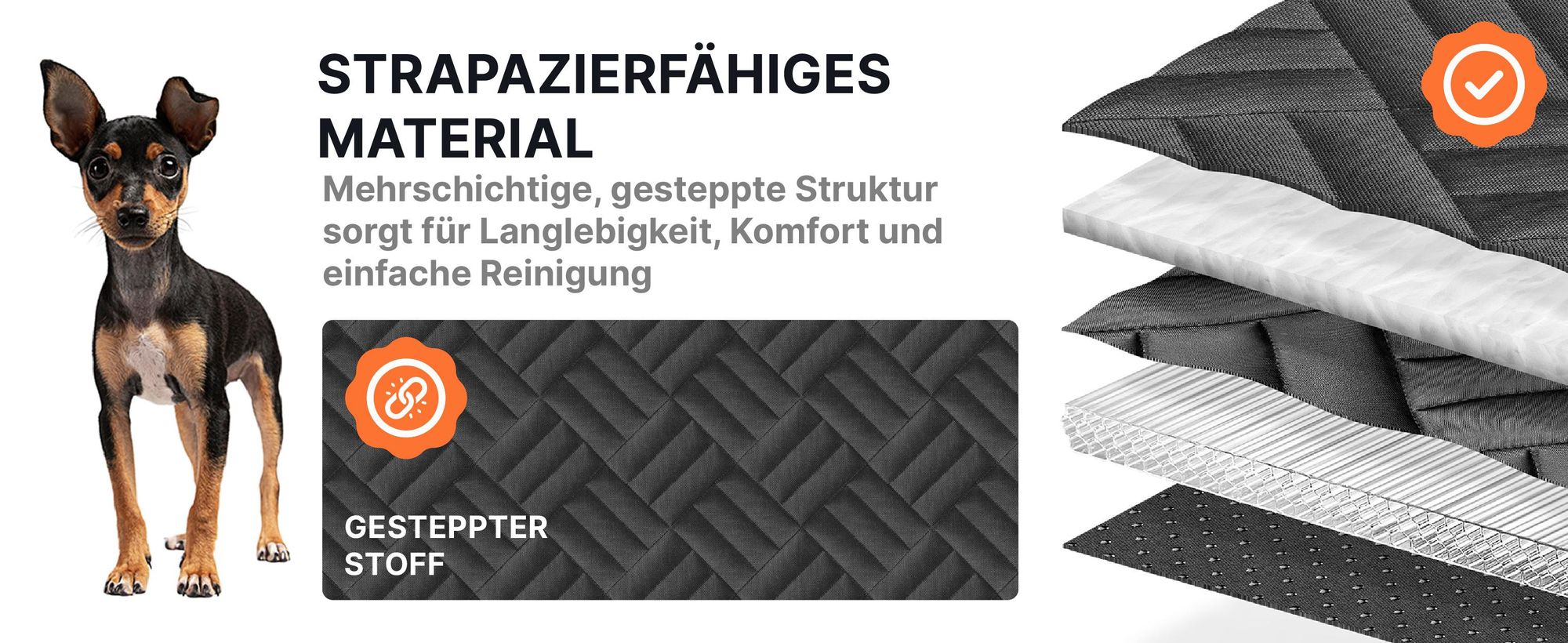 RAGI Hundedecke Auto Rücksitz 127×62 cm – Wasserdichte rutschfeste Autoschondecke mit verstärktem Boden, Seitenschutz und Sicherheitsgurt