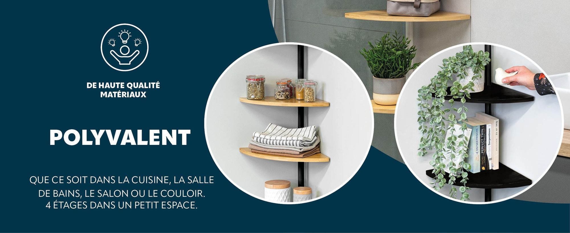 Etagere telescopique coulissante pour la cuisine