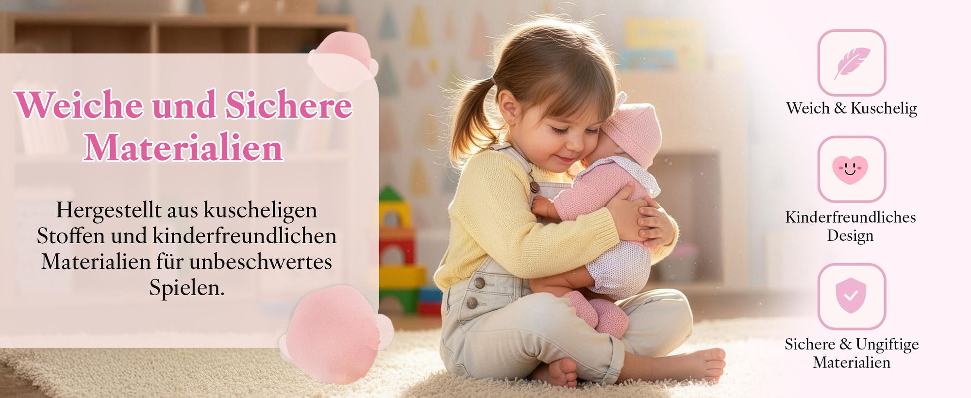 Kinderplay Babypuppe Lili 41 cm – sprechende Puppe mit Softkörper, wendbarem 43‑cm‑Kokon, Outfit & Schnuller (KP3513)