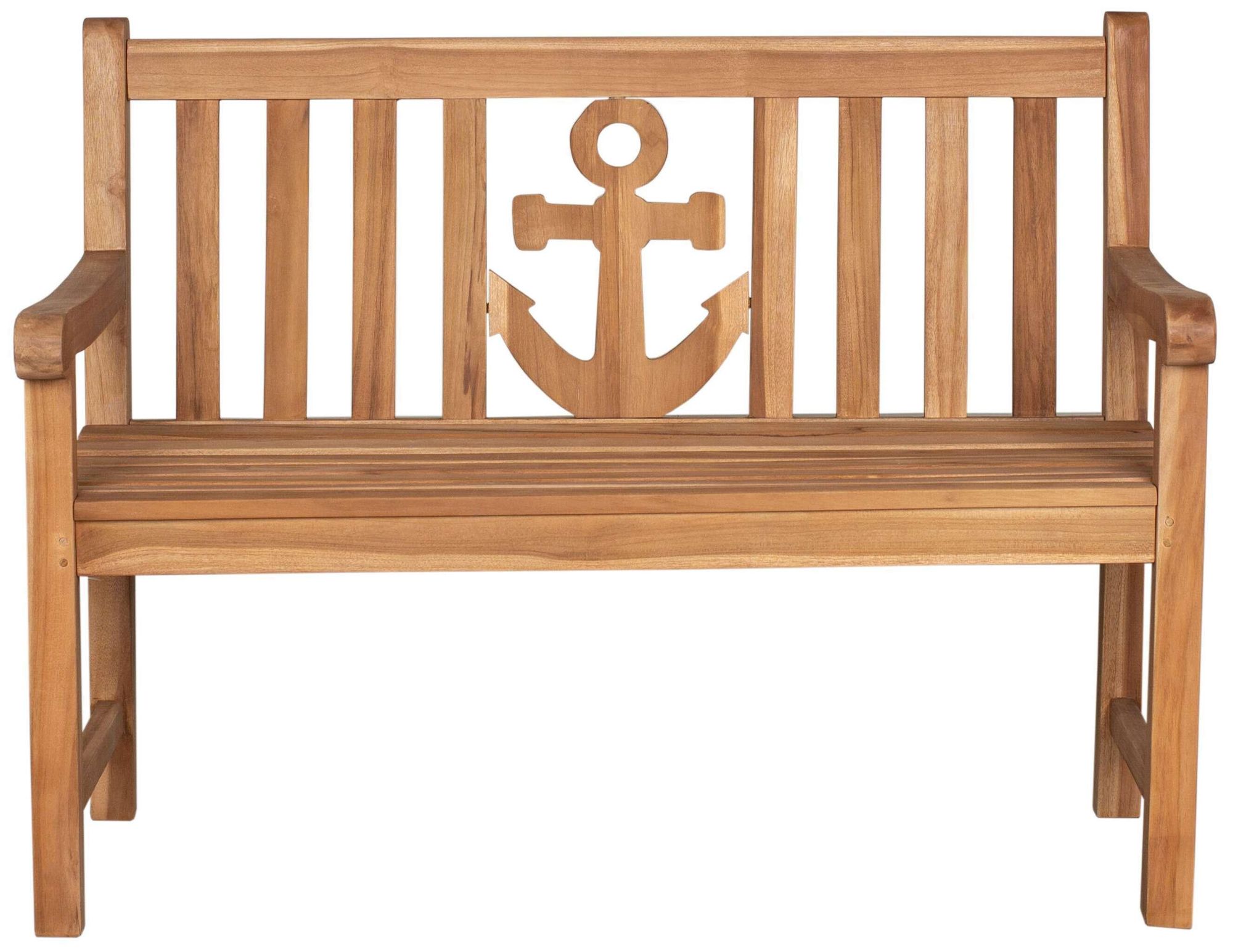 Gartenbank Teak Sitzbank 120cm mit Motiv Herz