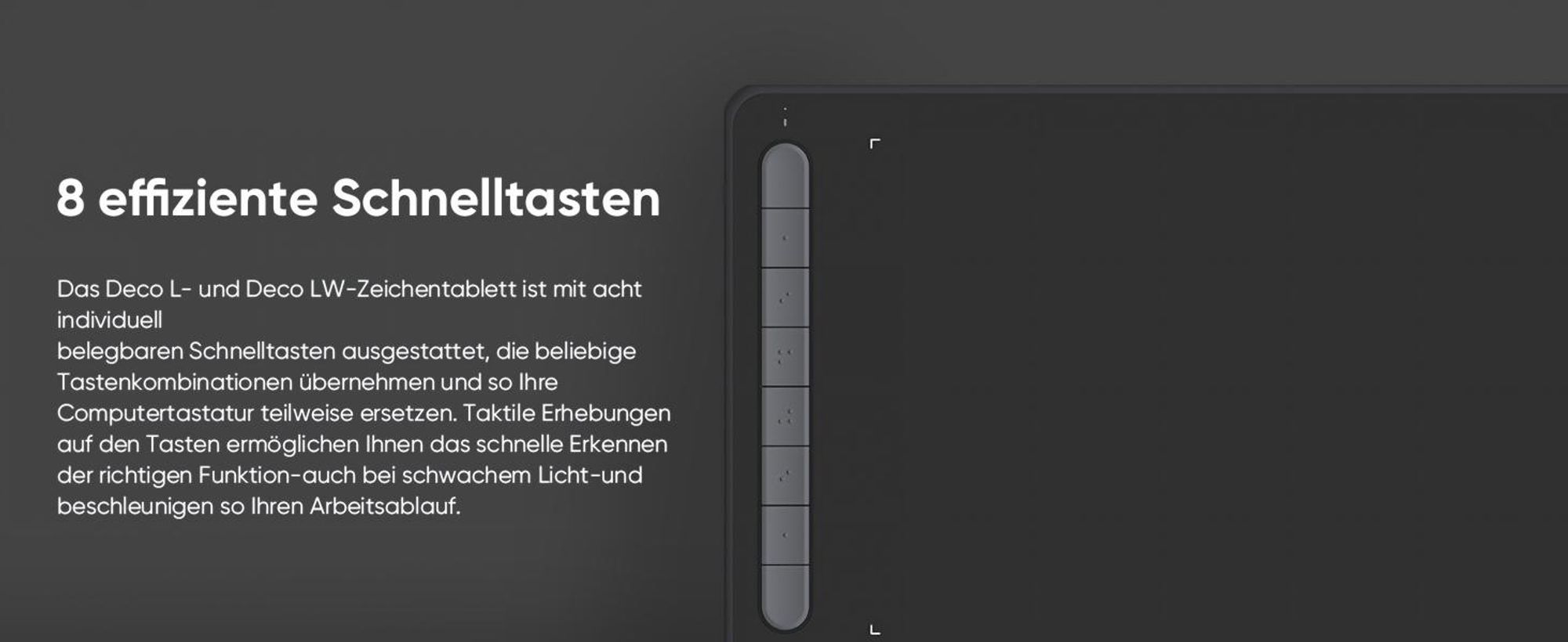 XPPen Deco LW 10 x 6 Zoll Grafiktablett mit Bluetooth-Funktion 8 anpassbare Schnelltasten, X3 Elite Stift Zeichentablett Tablet zum Zeichnen (Schwarz)