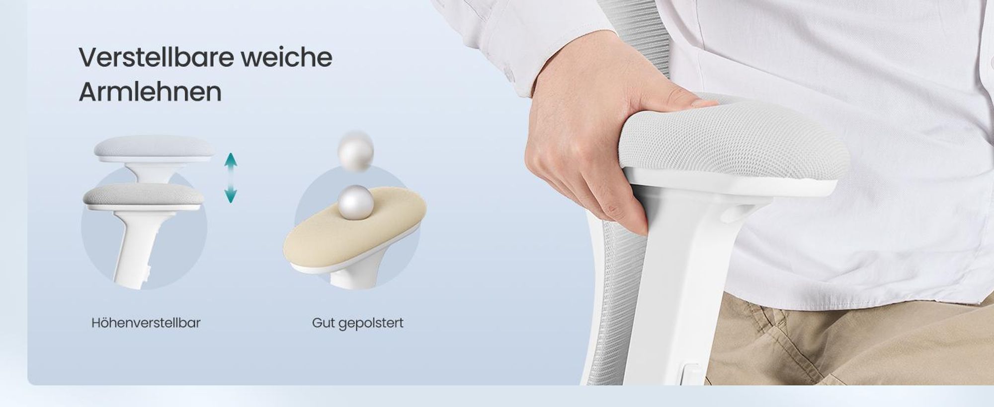 SONGMICS Bürostuhl ergonomisch, Schreibtischstuhl, Computerstuhl, verstellbare Lenden- und Kopfstütze