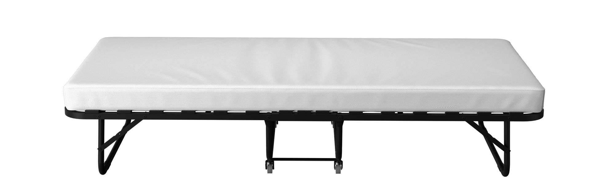 DEWINNER Gästebett klappbar 80 x 190 cm, Klappbett mit 10 cm Matratze, faltbares Reisebett, klappbares Bett für 1 Person, Bettgestell aus Lattenrost