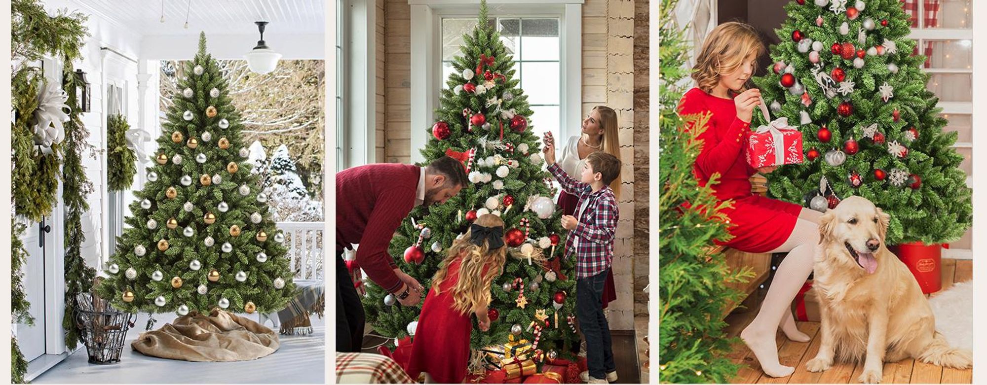 Salcar Künstlicher Weihnachtsbaum 180 cm Nordmanntanne Tannenbaum 730 Spitzen Naturgetreuer mit Klappsystem