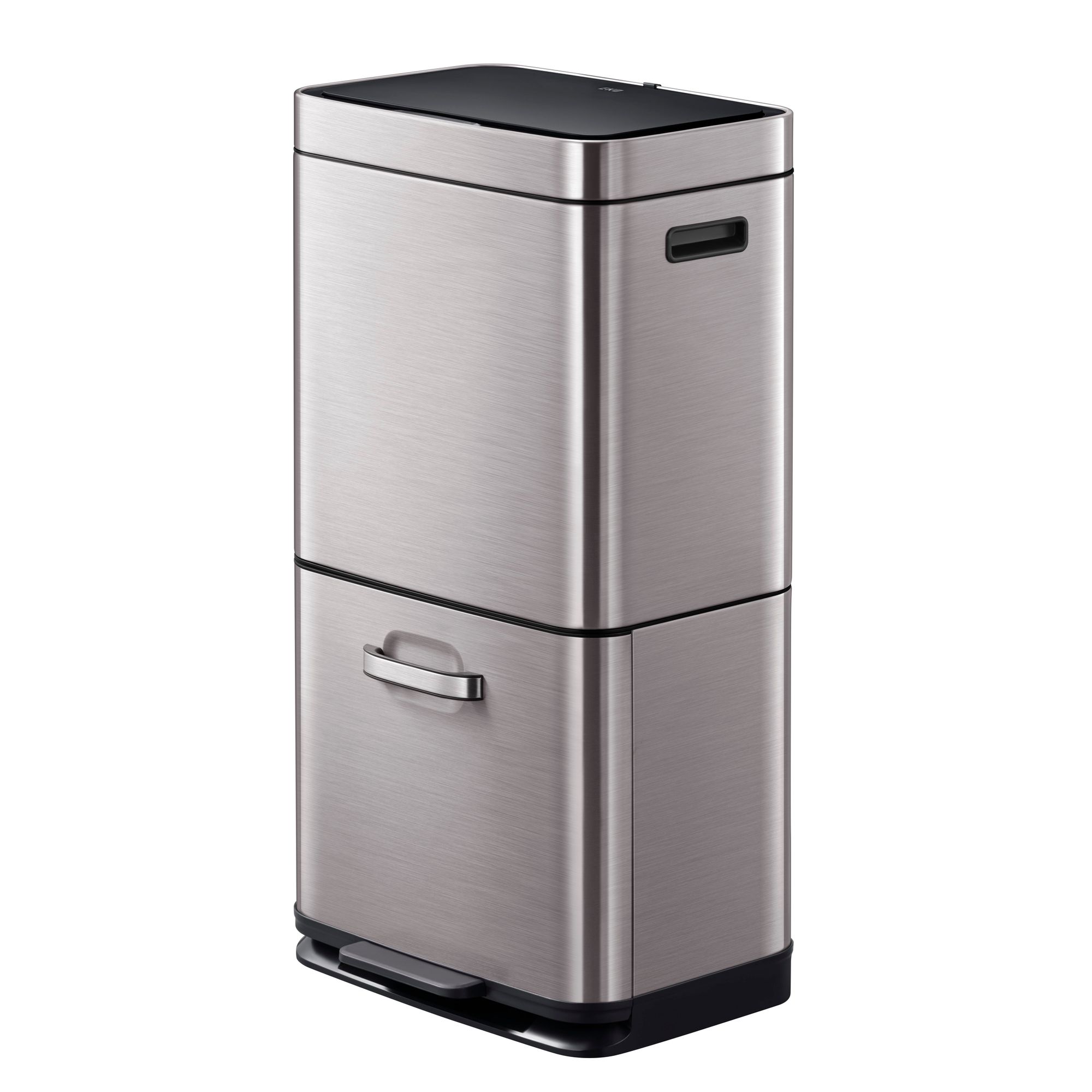 EKO - Himalaya Sensor Recycler Poubelle 35+25 litres - Stainless steel Plastic - Gris, inox mat