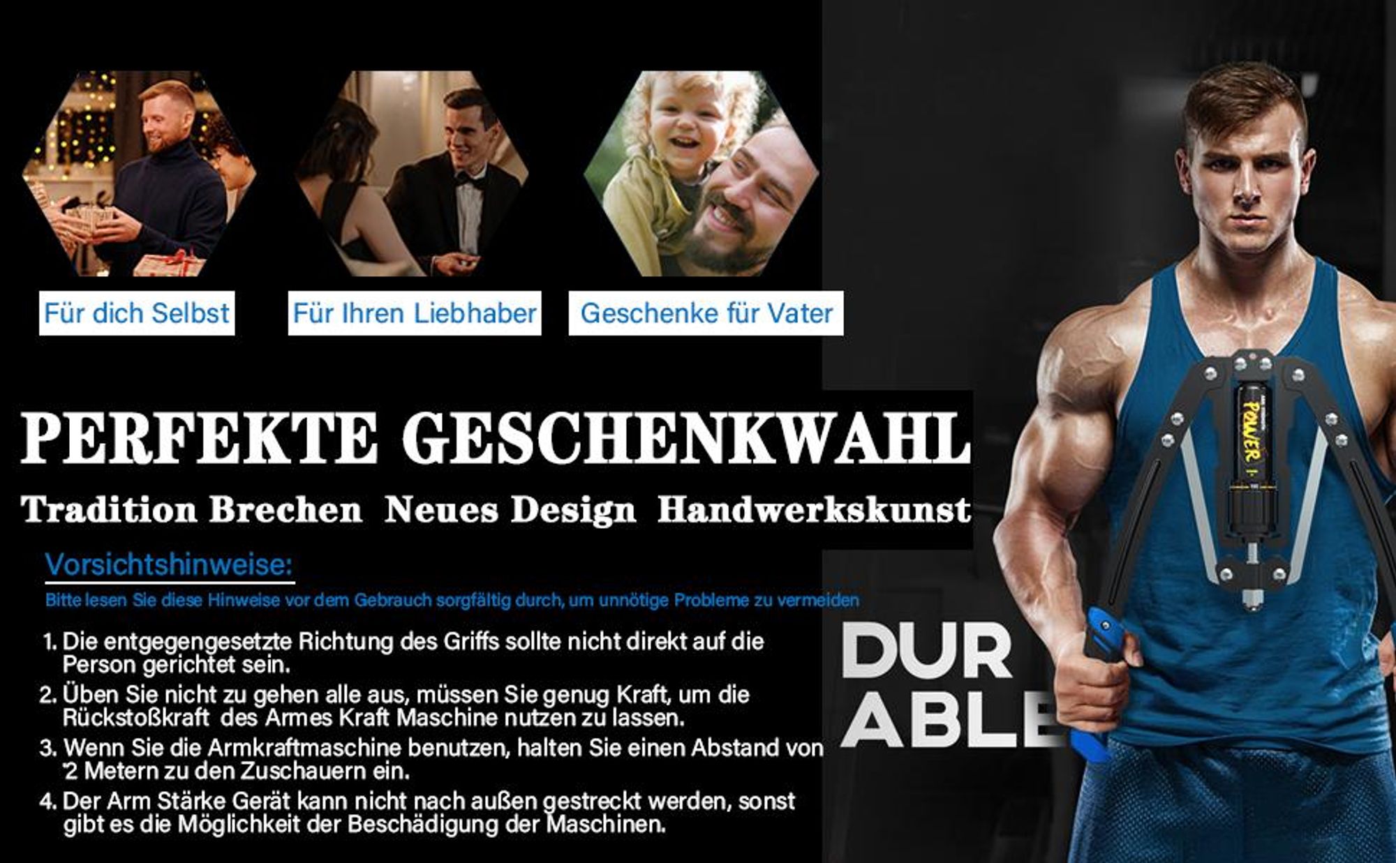 Arm-Power Twister, Armtrainer, Grifftrainer, Geräte Brust, Arm Twister Brust Trainer, Muskeln Expander Fitnessgeräte, Einstellbarer 10-200kg