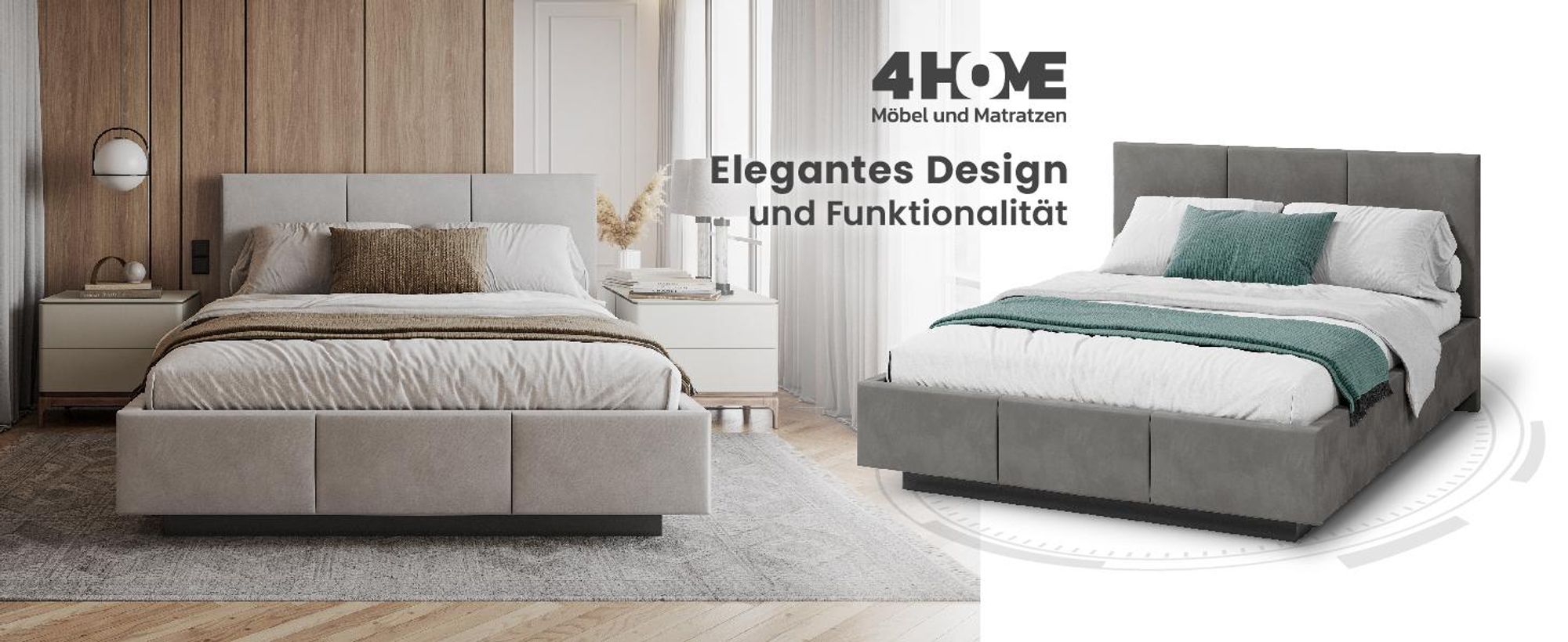 FDM Bett ALMADA Trinity 180x200 cm Polsterbett mit Lattenrost aus Metall Bettkasten Stauraumbett Samt schwarz