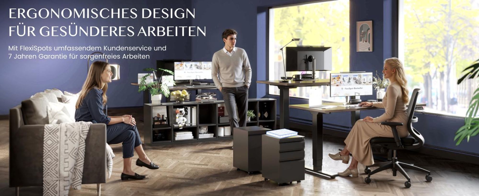 FLEXISPOT EC5 Pro höhenverstellbares Schreibtischgestell elektrisch mit 2 Motoren 160kg Tragkraft 3-fach-Teleskop Speicher- und Timer-Funktion Schwarz