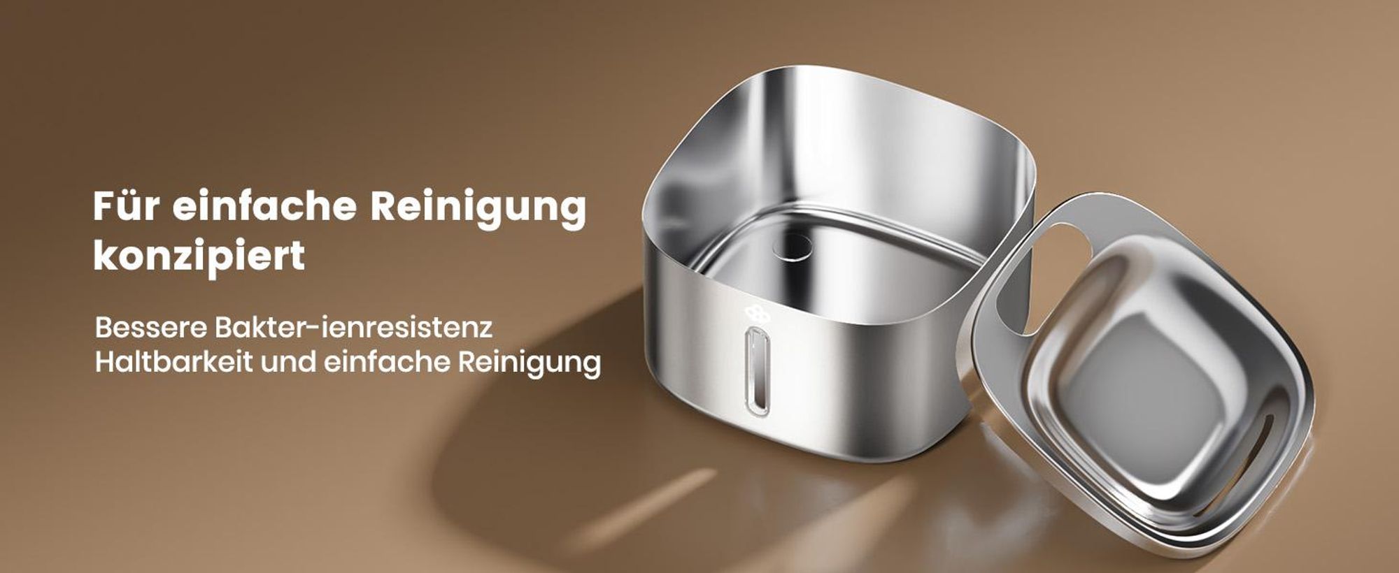 Oneisall Trinkbrunnen Kabellos, 3.5L mit Bewegungsmelder, 60 Tage Batteriesdauer