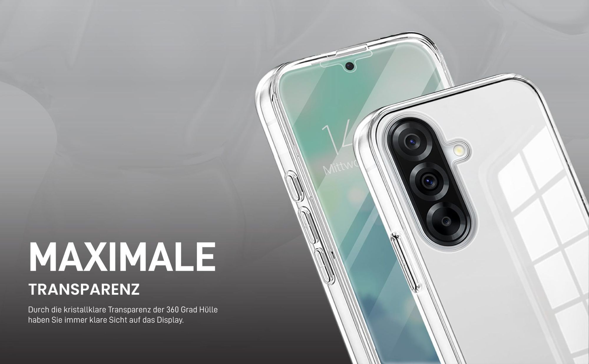Transparentes 360 Grad Cover Front Back für Samsung Galaxy A57 5G