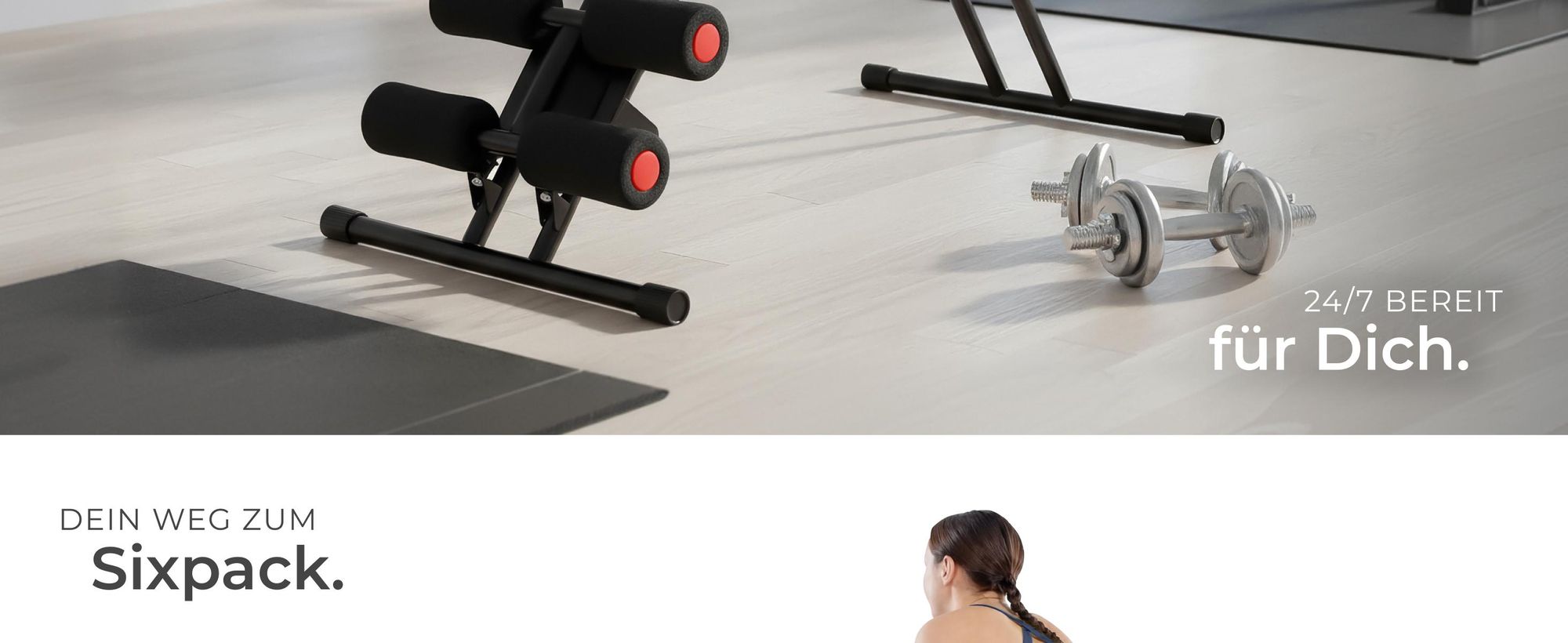 tectake® Bauchtrainer 5-fach verstellbar mit Trainingscomputer