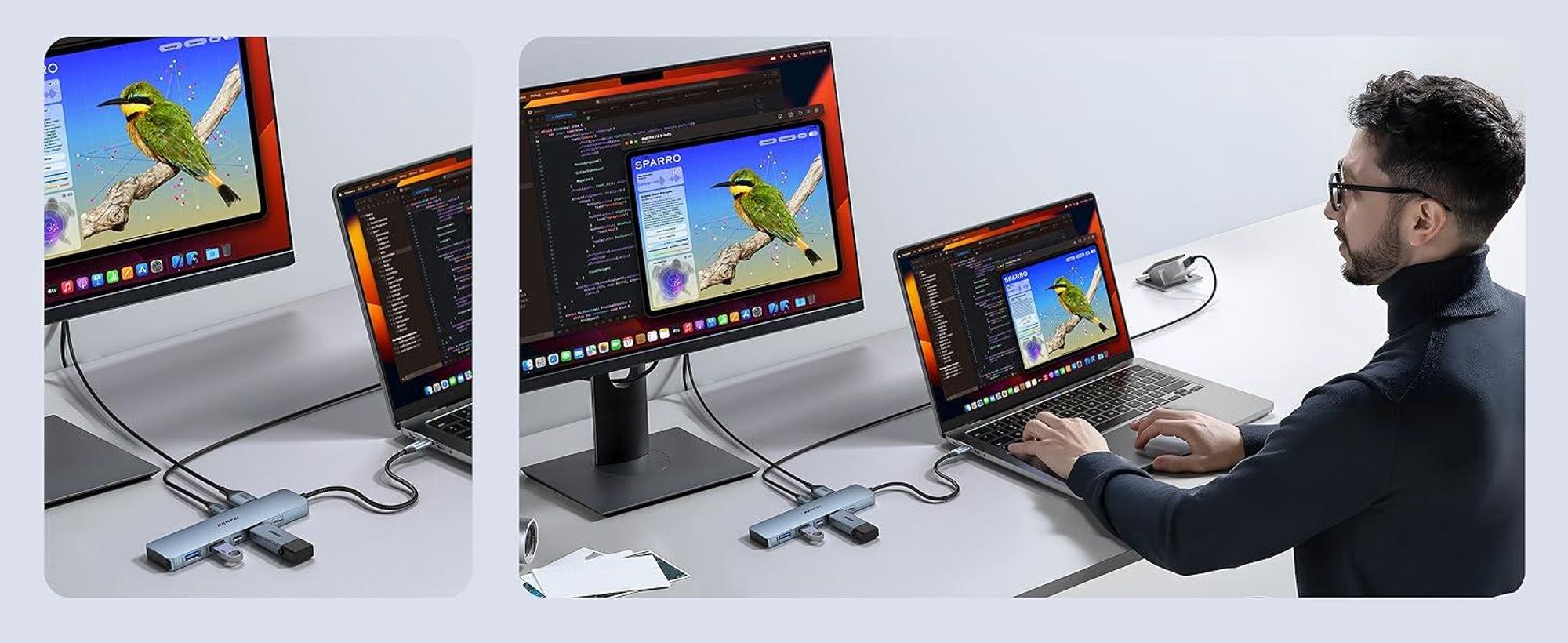BENFEI Hubs USB C Hub 6in1 mit HDMI 4K 60Hz und 100W PD