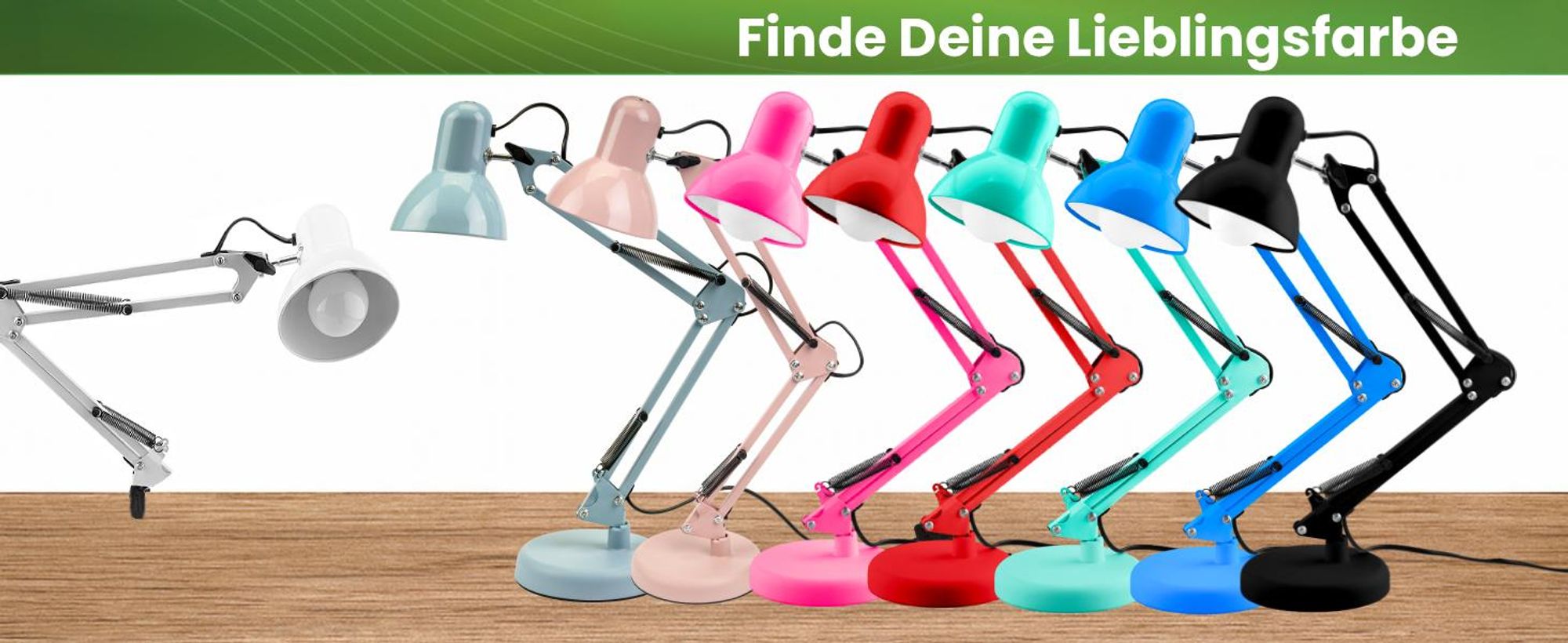LUMILED Schreibtischlampe Puderrosa Metall E27 Fassung Verstellbarer Arm mit Klemme Retro klassisch Leselampe Tischleuchte Tischlampe Arbeitsleuchte Nachttischlampe Kinderzimmer Arbeitszimmer