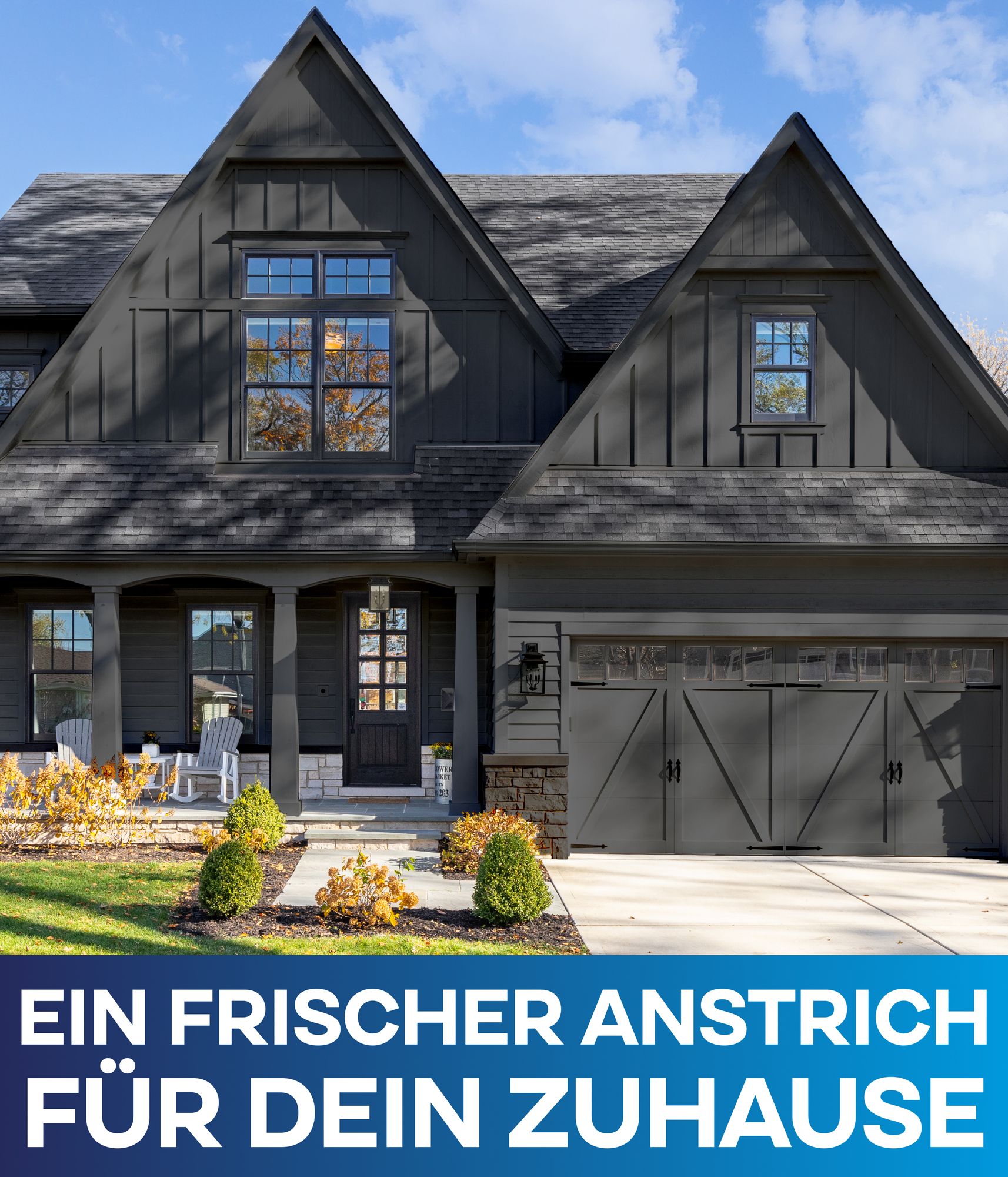 Plid Fassadenfarbe Anthrazitgrau 10l , für ca. 60m² / Außenfarbe Fassadenwetter, Mauerfarbe, Hausfarbe Fassade