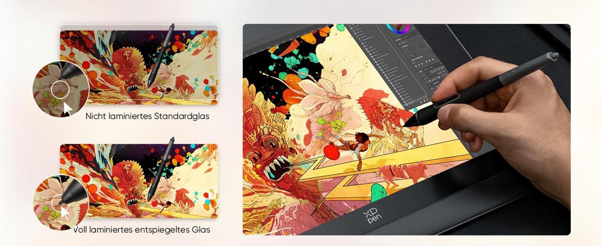 XPPen Artist 14 Pro (2nd Gen) Grafikdisplay, mit 16K X3 PRO Stift,für Bild- und Videobearbeitung
