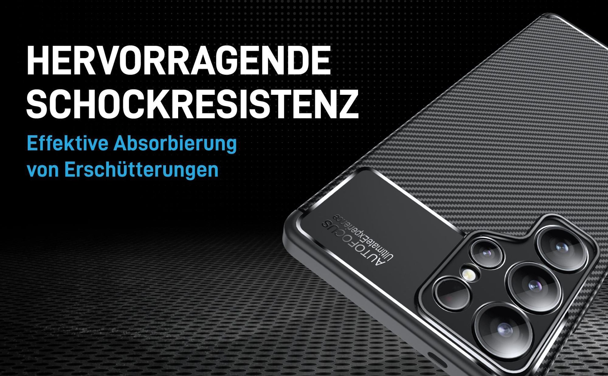 Schwarze Hülle für Samsung Galaxy S25 Ultra mit Aufprallschutz