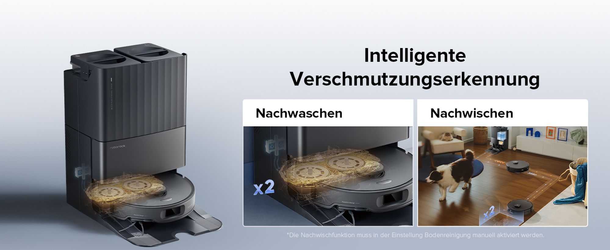 Roborock Qrevo Edge S5A Staubsauger Roboter 18.500 Pa(Upgrade von S8 Pro Ultra), Dual Anti-Tangle, 75℃ Heißwasser-Moppwäsche, FlexiArm Design™ Schwarz