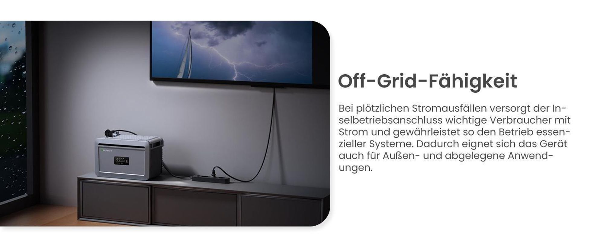 Powerness Balkonkraftwerk mit Speicher Growatt NEXA 2000 All-in-One 2048Wh Speicher mit 2000Wp Full Black Bifazial Solarmodule (0% MwSt)