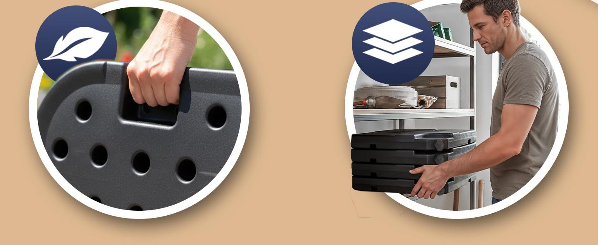 CASARIA Sonnenschirmständerplatten 4er Set