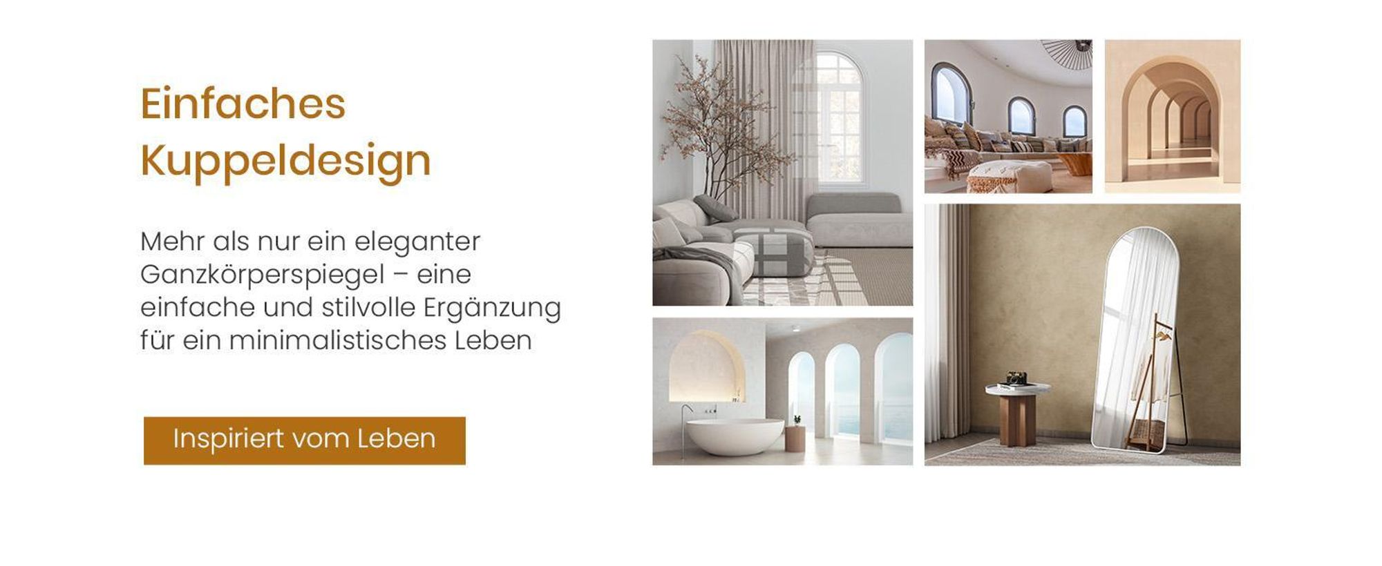 EMKE Standspiegel 160x60cm Ganzkörperspiegel Weiß Aluminium Rahmen Spiegel Gewölbter Ankleidespiegel mit Explosionsgeschützte Fensterfolie