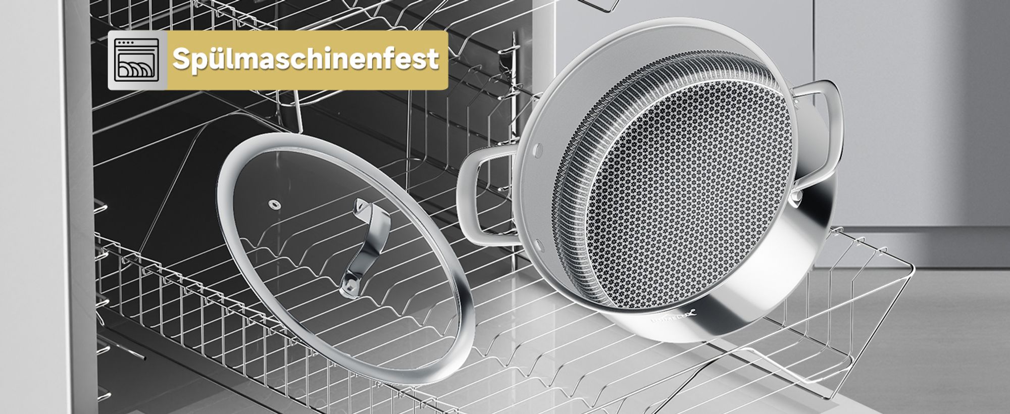 Topf 26cm 5,2L Edelstahl Kochtopf Induktion mit Glasdeckel,Töpfe mit Wabenstruktur Beschichtete