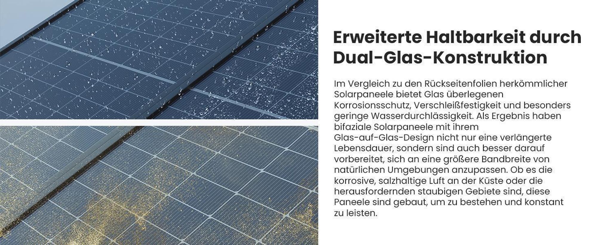 Powerness Balkonkraftwerk mit Speicher, 2048Wh Growatt NOAH Speicher mit 4x500W Full Black Bifaziale Solarmodule, 4x Flachdach-Halterung (0% MwSt)