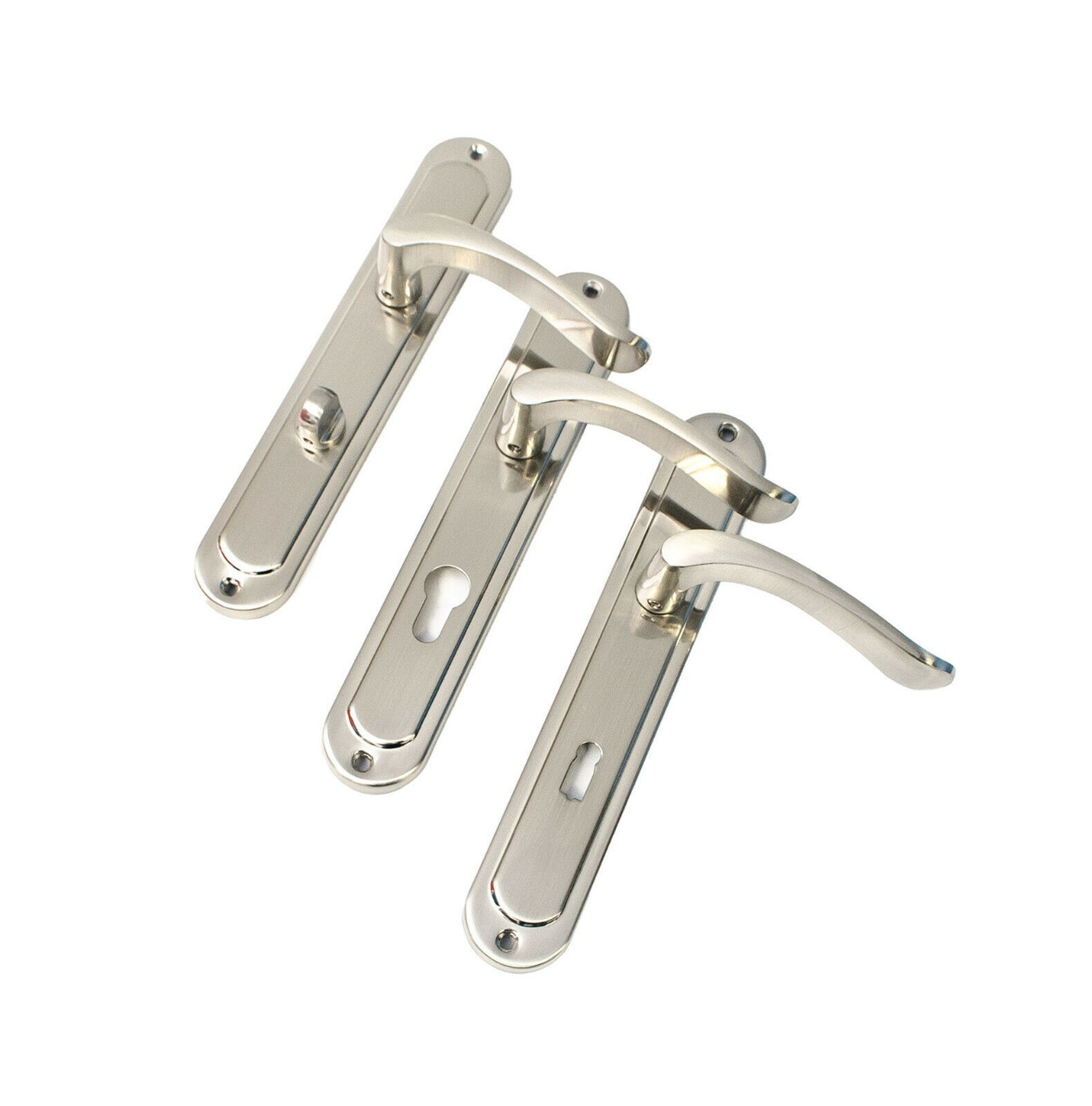 Türgriff Türbeschlag Drückergarnitur Türklinke Türdrücker Satin BB-Buntbart 72mm NAT
