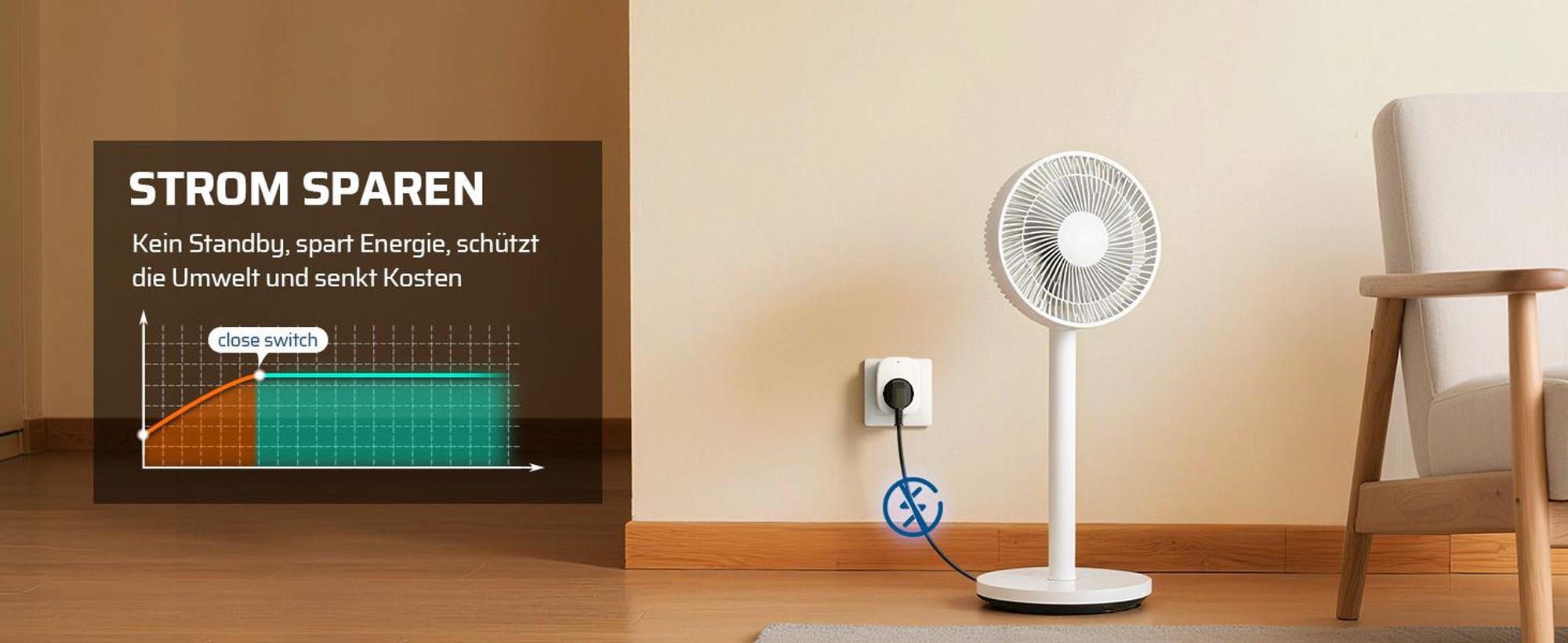 DEWENWILS Funksteckdosen mit Fernbedienung, 30 m Reichweite, 3680 W/16 A, Weiß