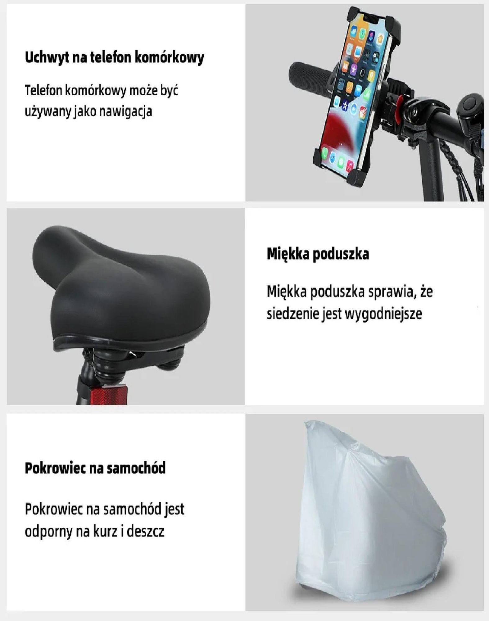 Rower Elektryczny PVY Z20 Pro - Moc 250W Bateria 36V10.4AH Zasięg 80KM Hamulec Tarczowy Mechaniczny - Szary