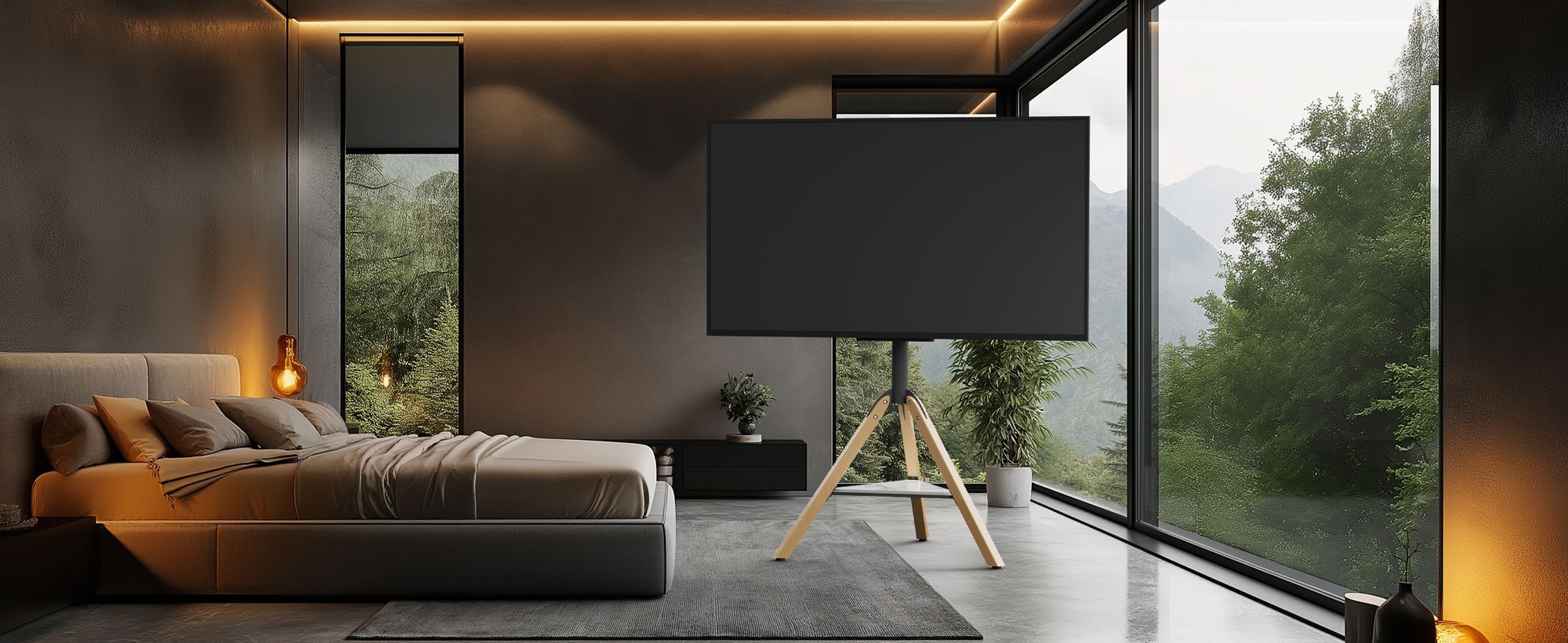 WISFOR TV Standfuss Höhenverstellbar EXTRA STABIL, TV Ständer mit Ablagen aus Marmor, für 40-75 Zoll Fernsehstand, VESA 600x400mm, bis Max 40kg