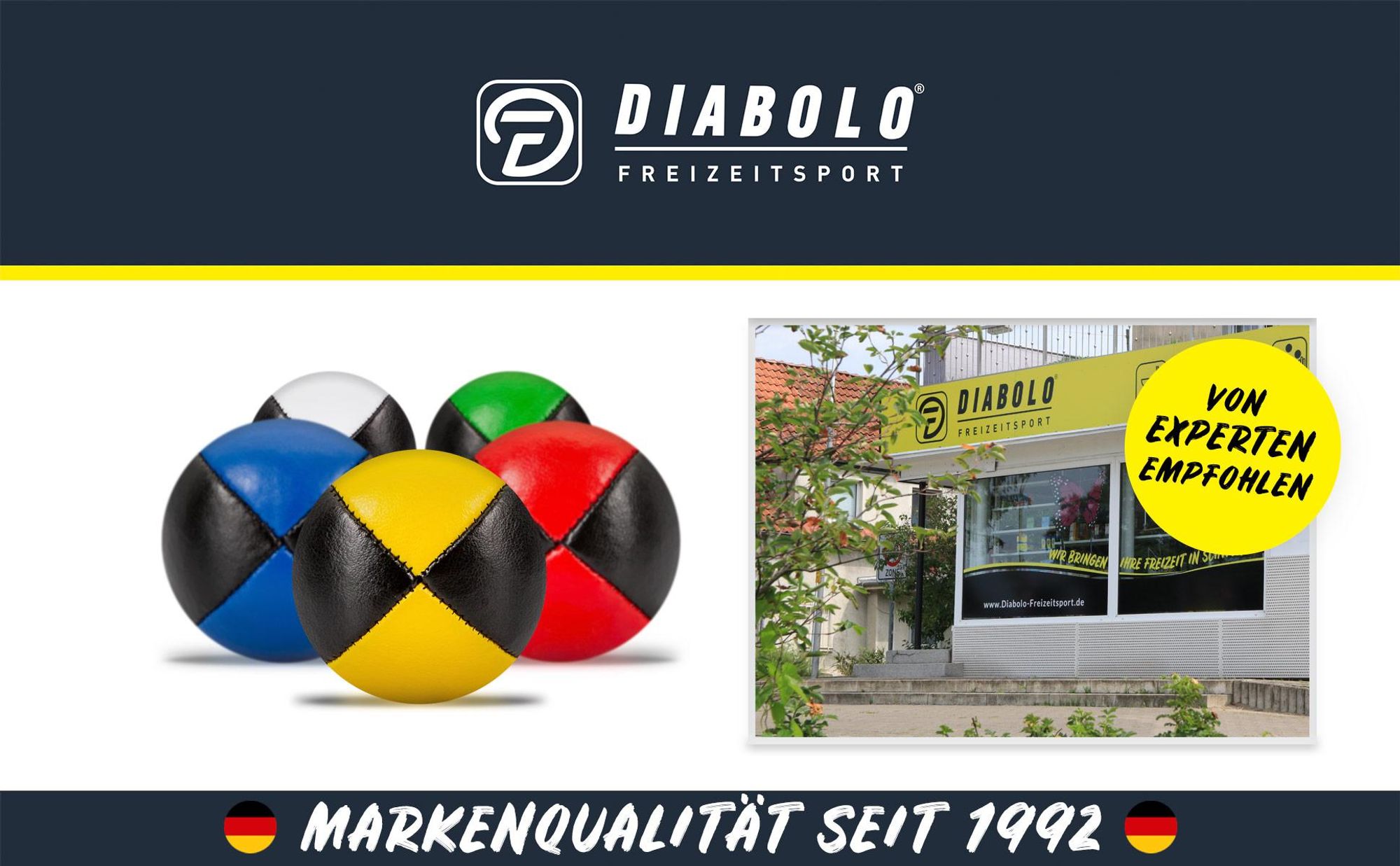 Diabolo jonglierbälle erwachsene -  62 mm Set mit 5 jonglierbälle In vier Farben | jonglierbälle anfänger kinder mit plastikfreier Geschenkverpackung