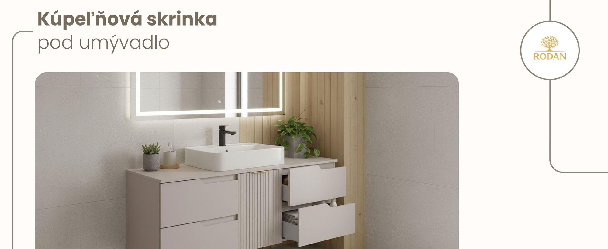 RODAN, moderná skrinka pod umývadlo, skrinka do kúpeľne, kúpeľňový nábytok, kúpeľňová skrinka
