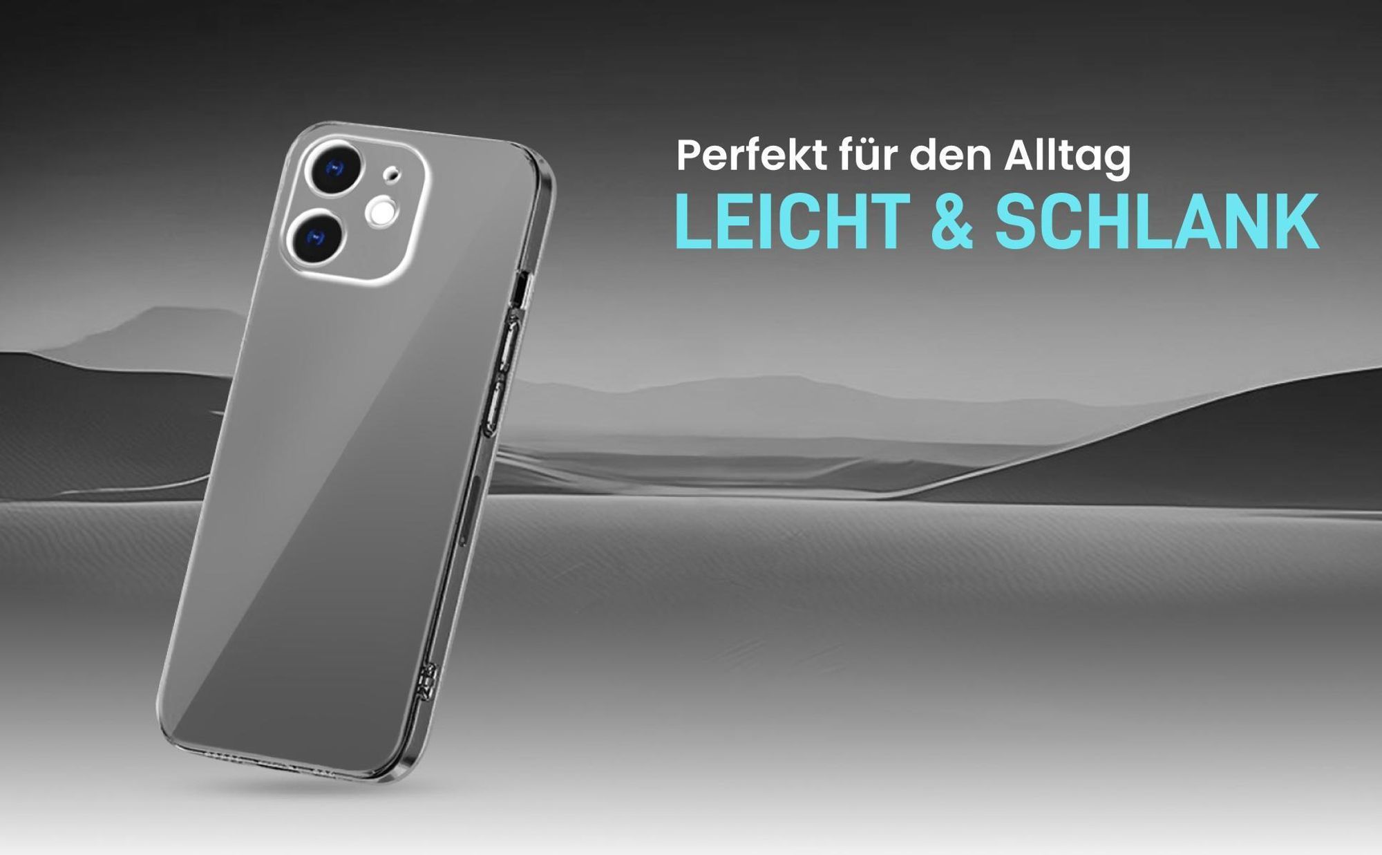 Hochtransparente Hülle für einen schlichten Look kompatibel mit Apple iPhone 12 mini
