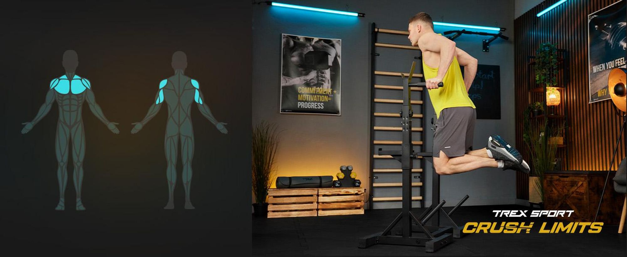 TREX SPORT Hantelständer Squat Rack TX-100S | Langhantelständer mit 12-facher Höhen- & Breitenverstellung | Kniebeugenständer Hantelablage bis 250 kg