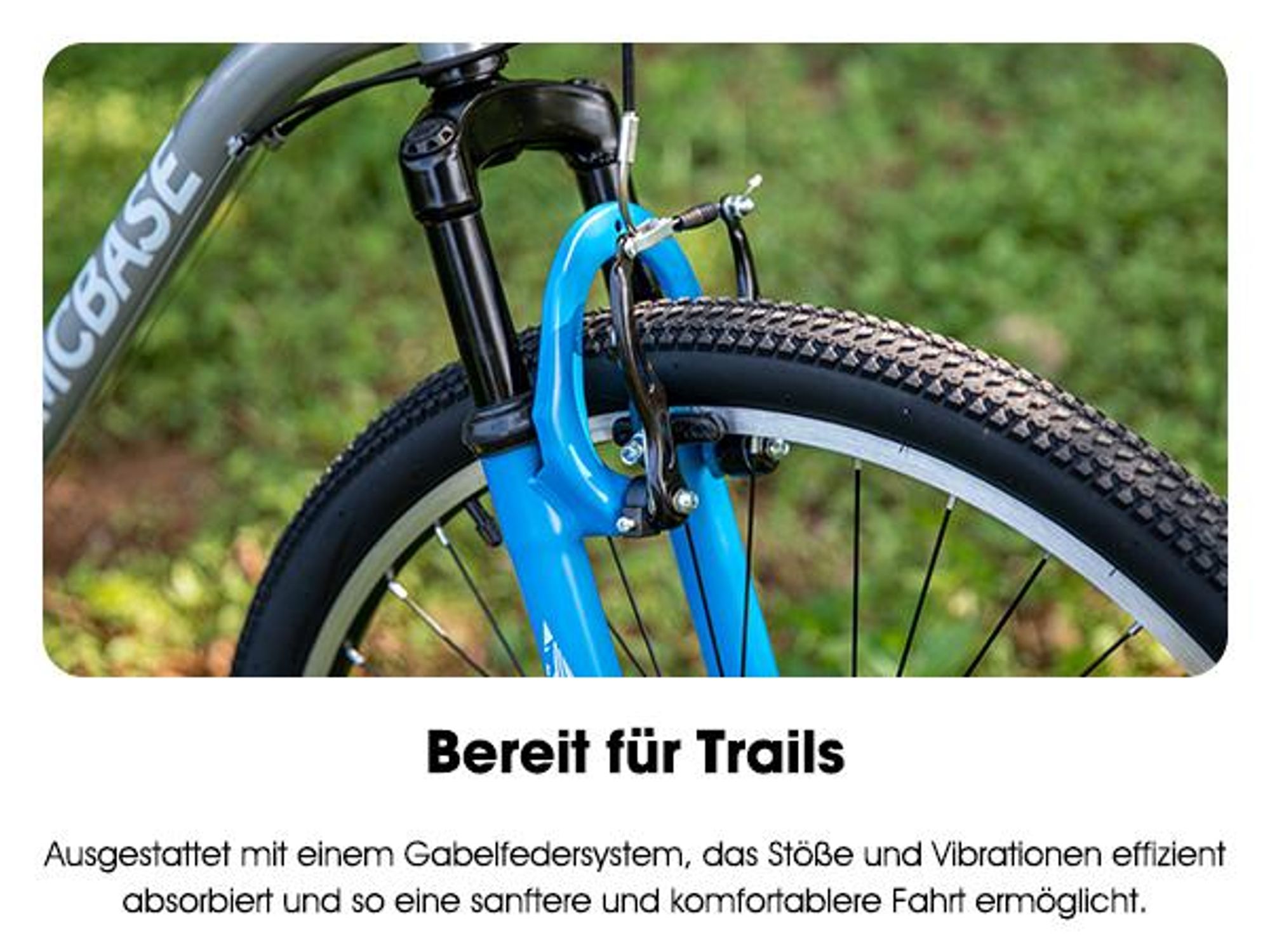 HILAND Mountainbike 26 Zoll MTB Herren Damen, mit 21 Gang, V-Bremse, Hardtail Fahrrad, Fahrräder für studentische Pendler, Blau