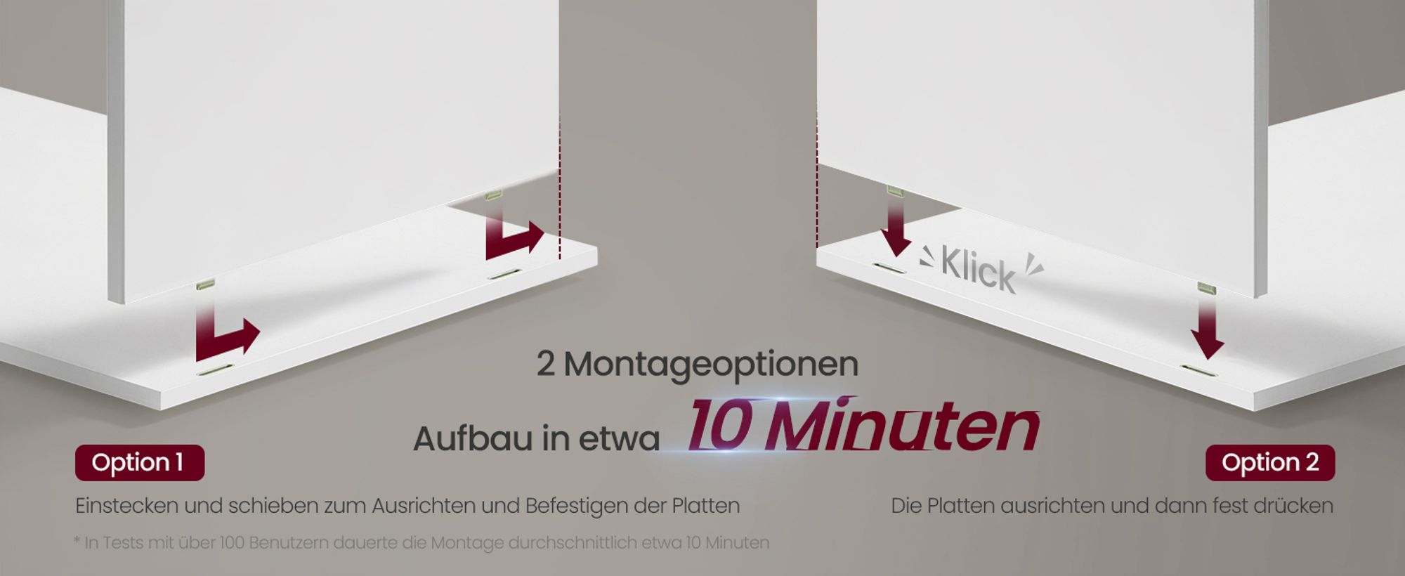 VASAGLE Nachttisch 2er Set, superschnelle werkzeuglose Montage, Beistelltisch